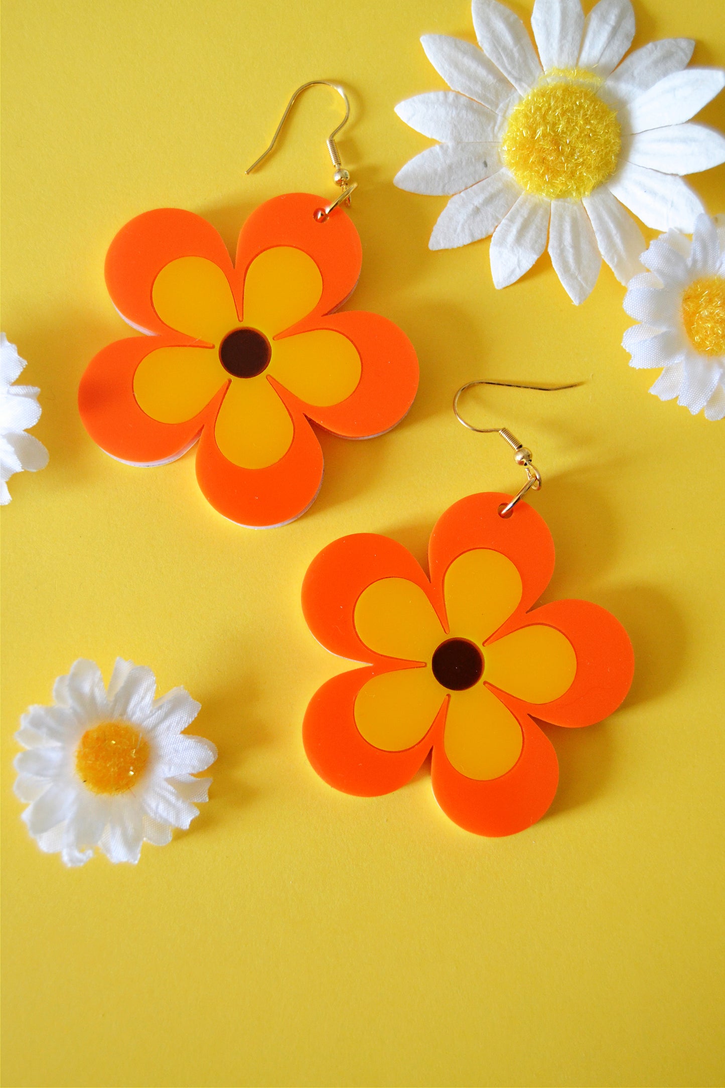 Psychedelic Daisy Earrings