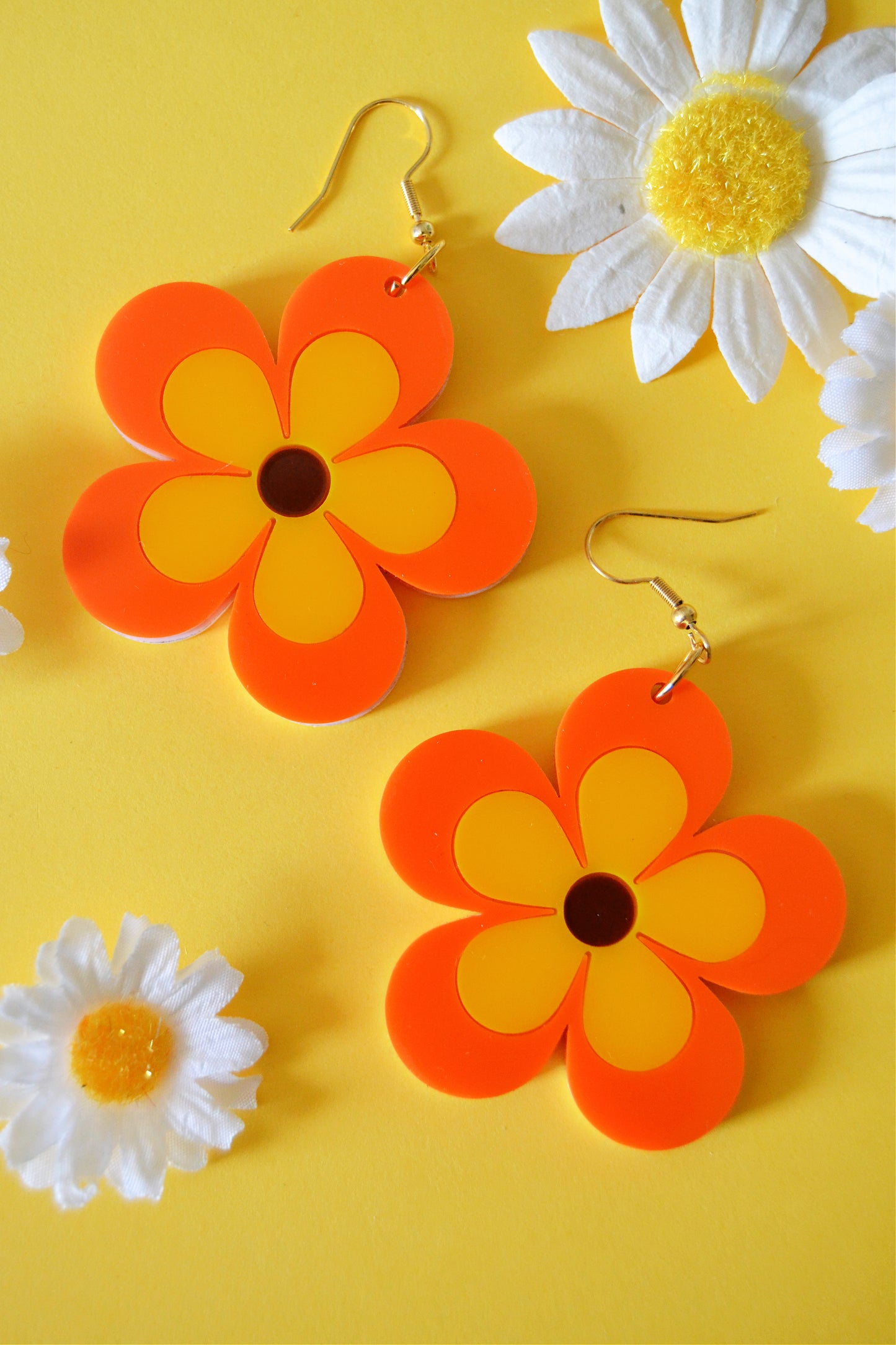 Psychedelic Daisy Earrings