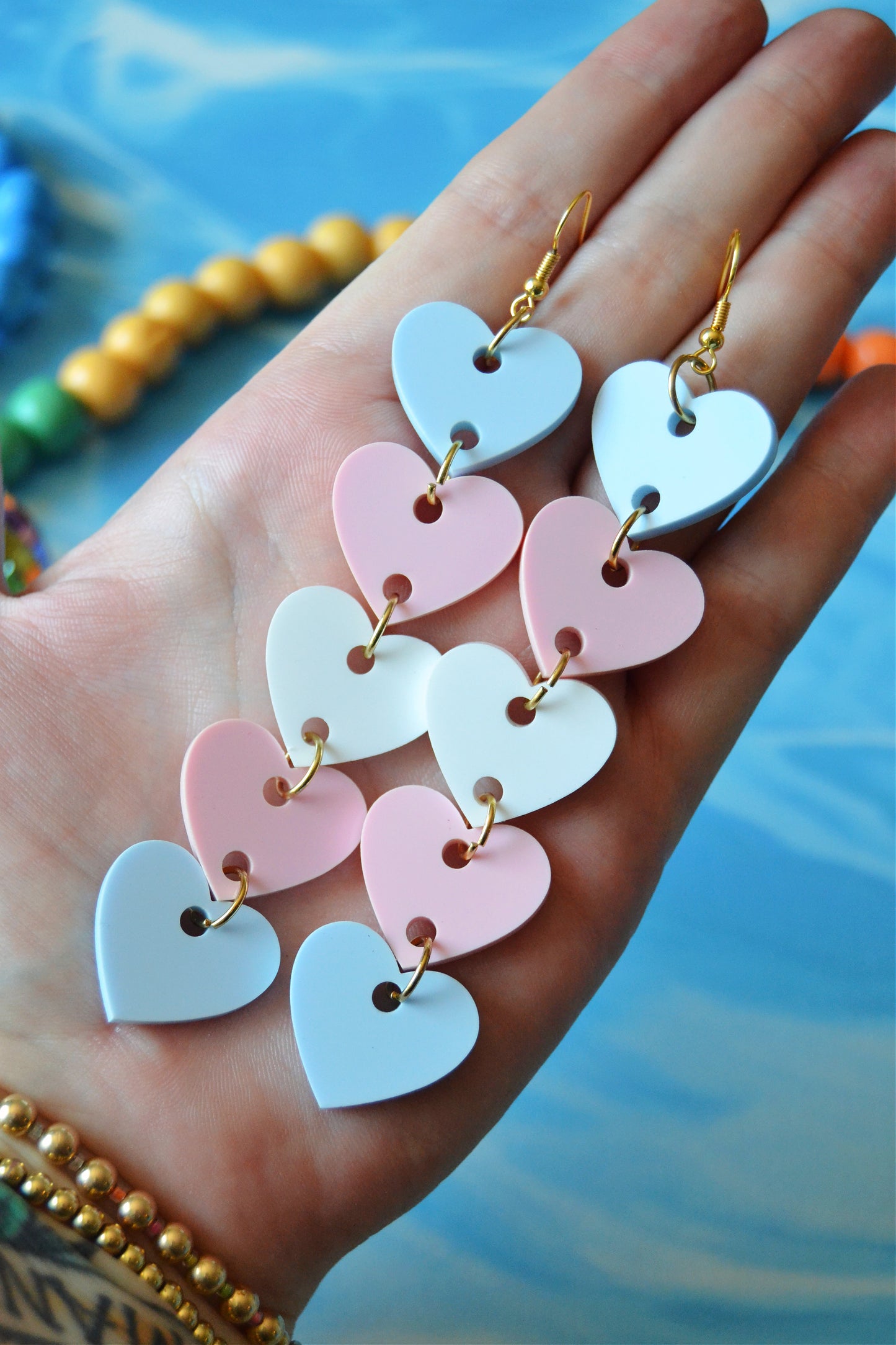 Trans Hearts Earrings
