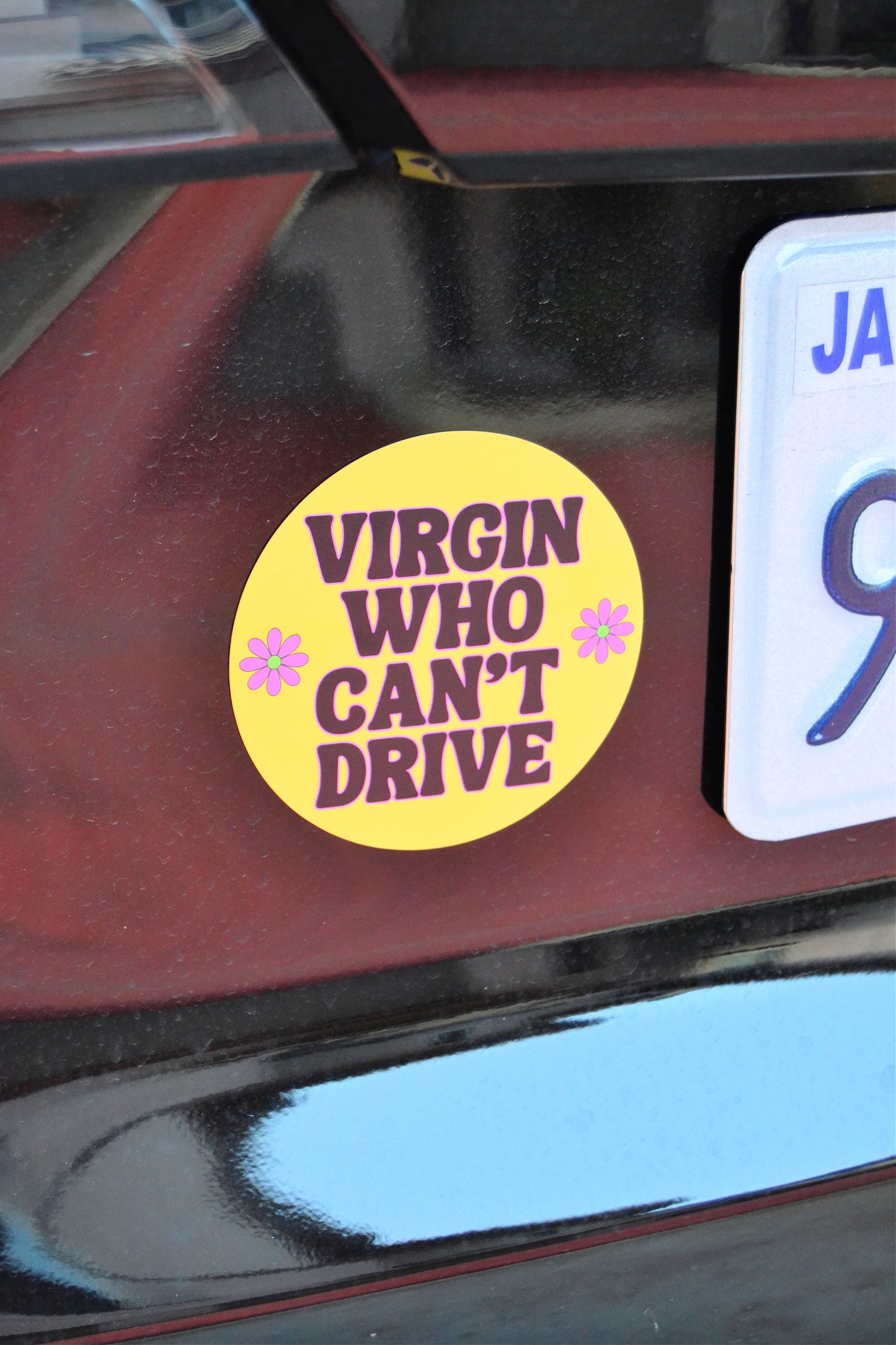 Virgin Who Can't Drive Bumper Magnet