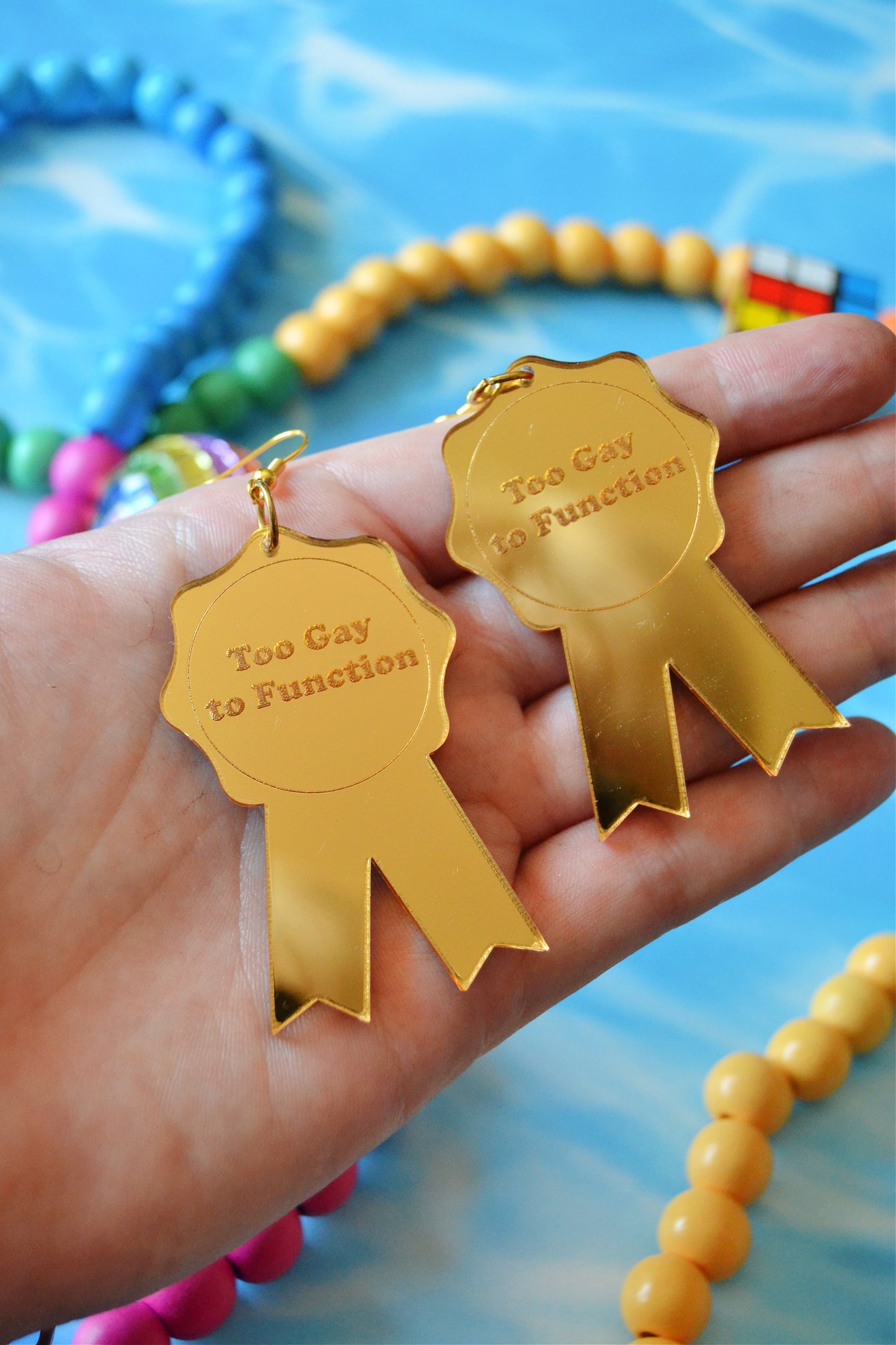 Too Gay to Function Earrings
