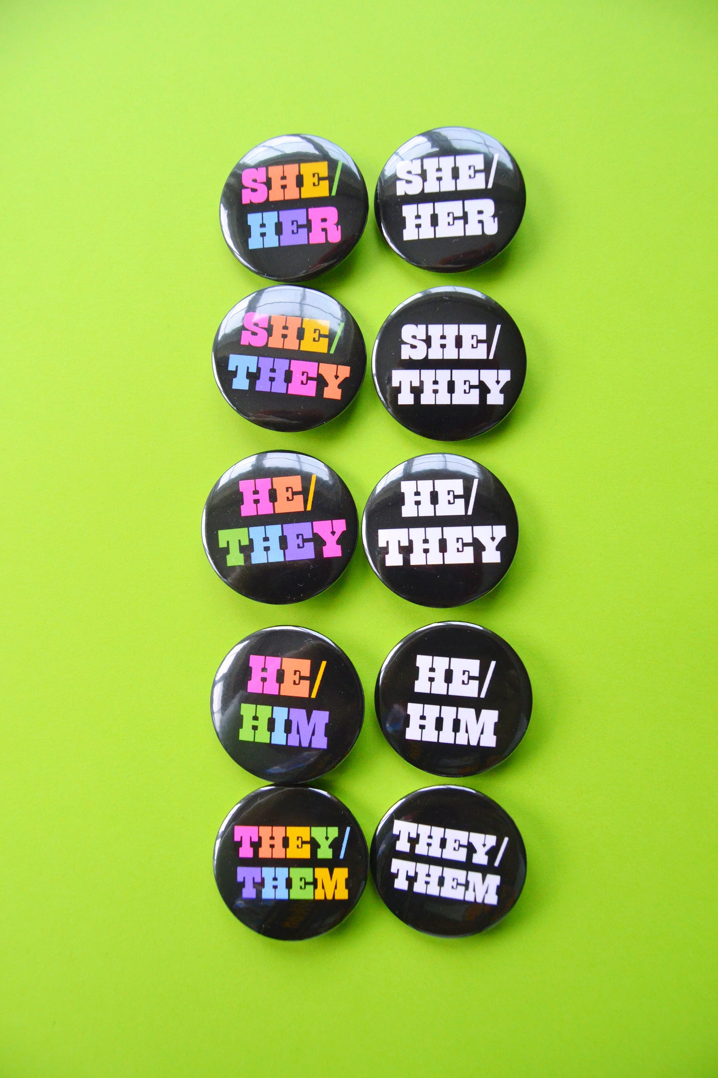 Pronoun Buttons