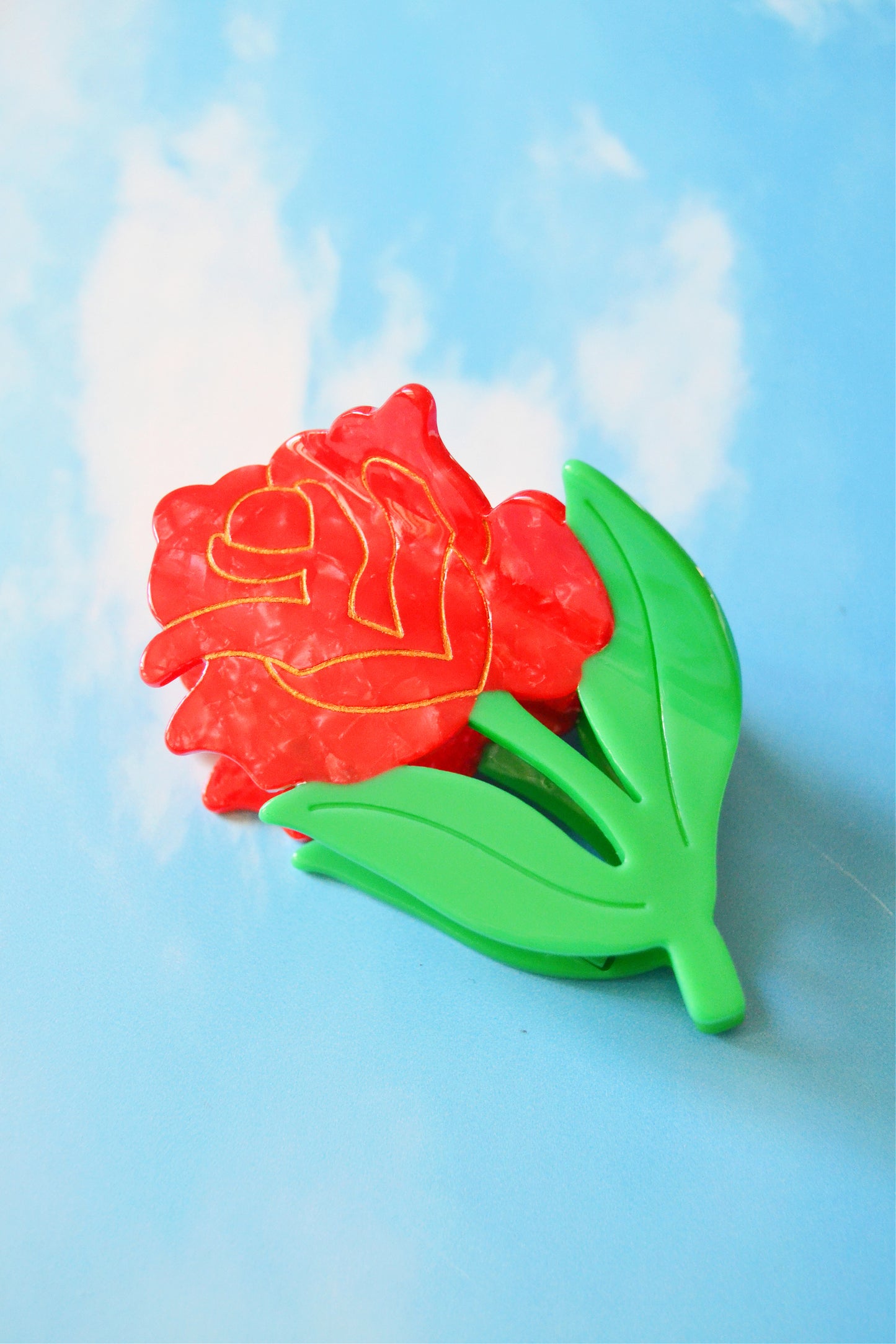 Rose Hair Claw Clip