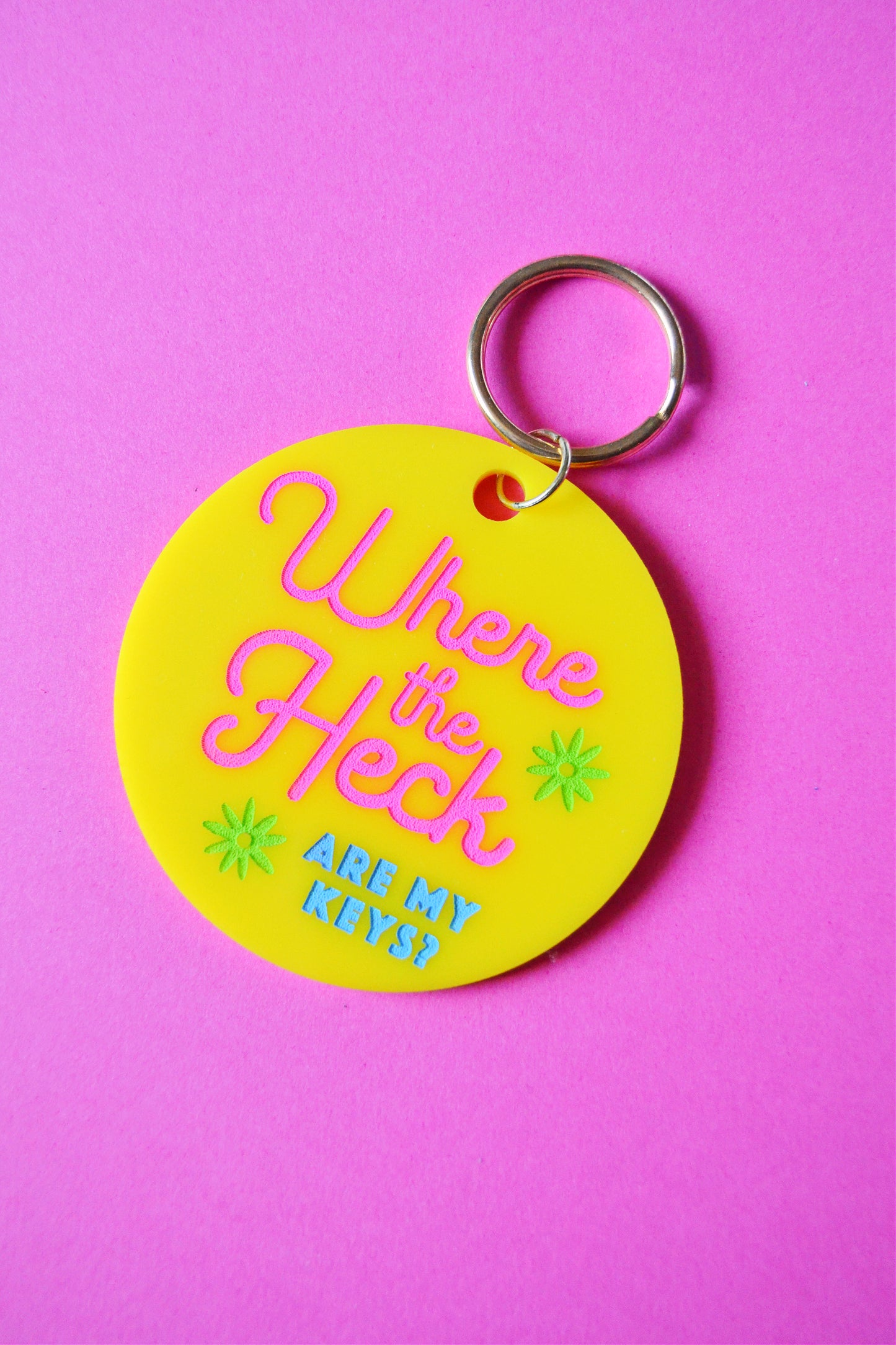 Where the Heck Are My Keys Keychain