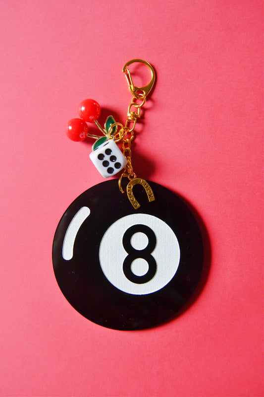 Lucky 8 Ball Bag Charm
