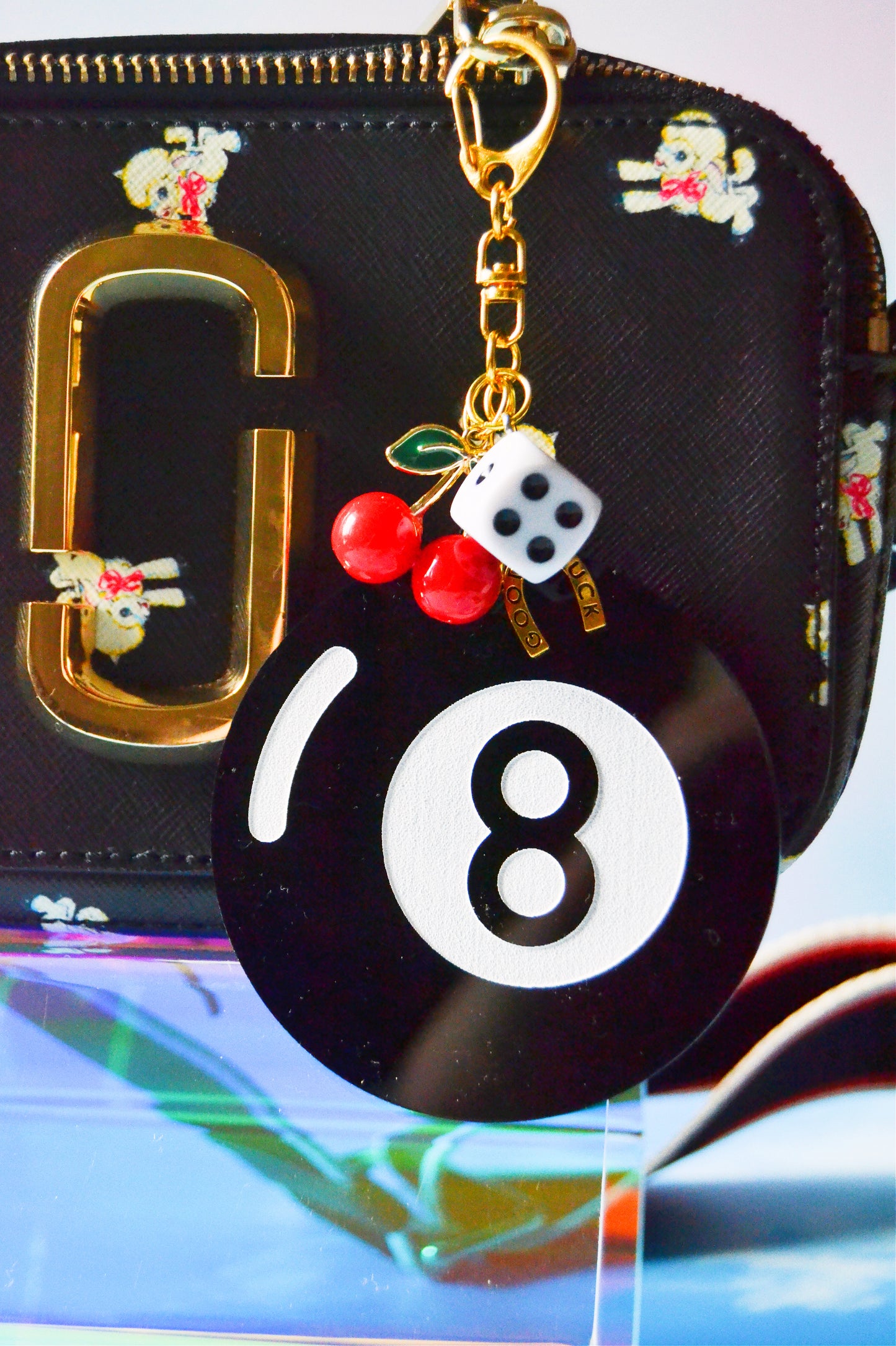Lucky 8 Ball Bag Charm