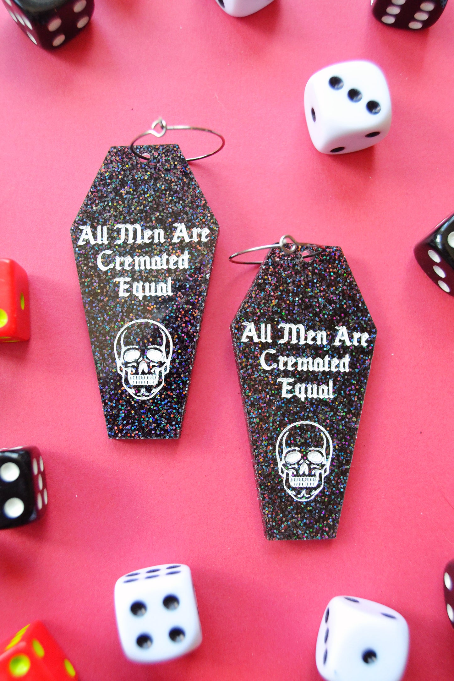 All Men are Cremated Equal Earrings