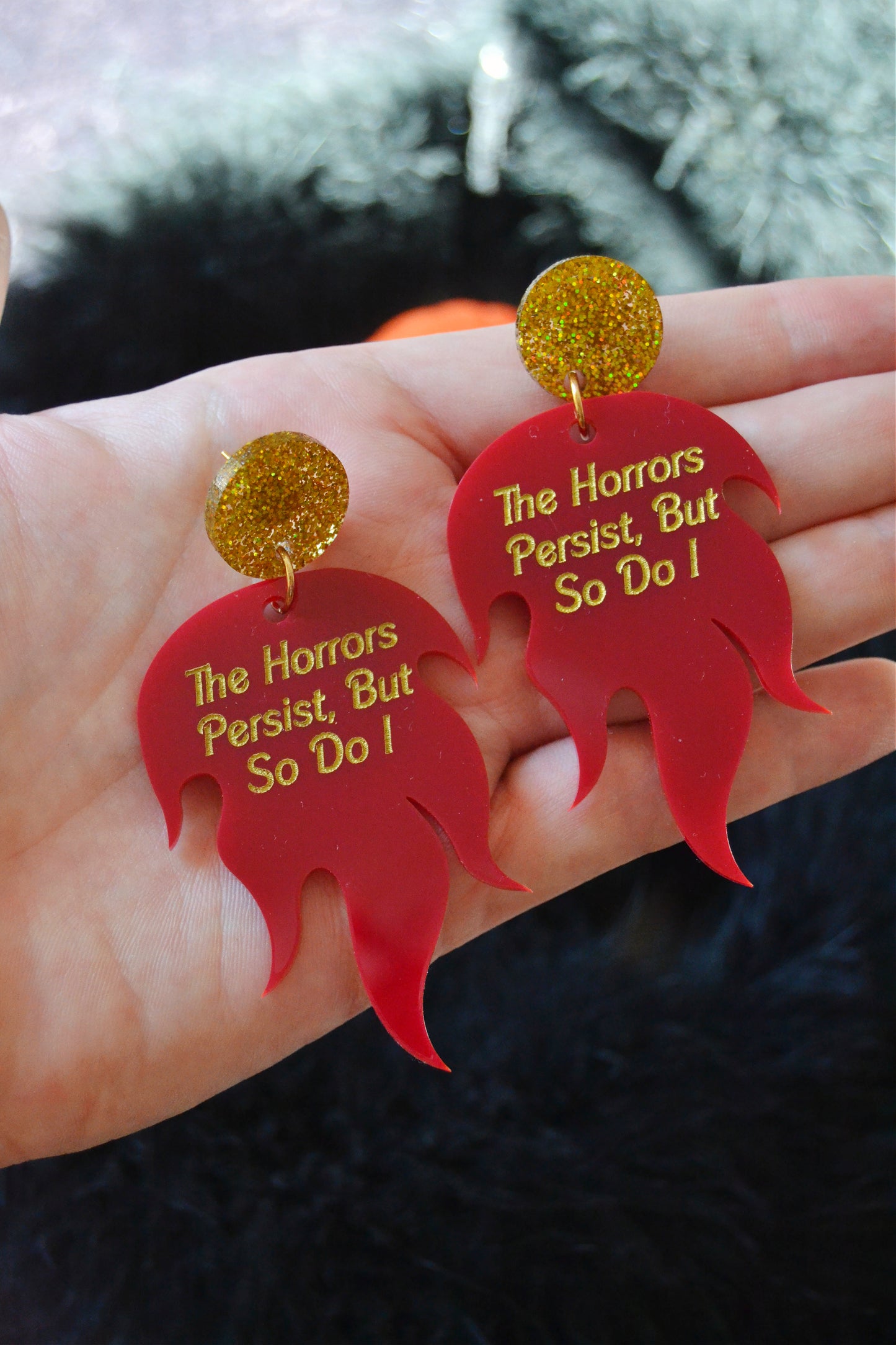 Horror Flame Earrings