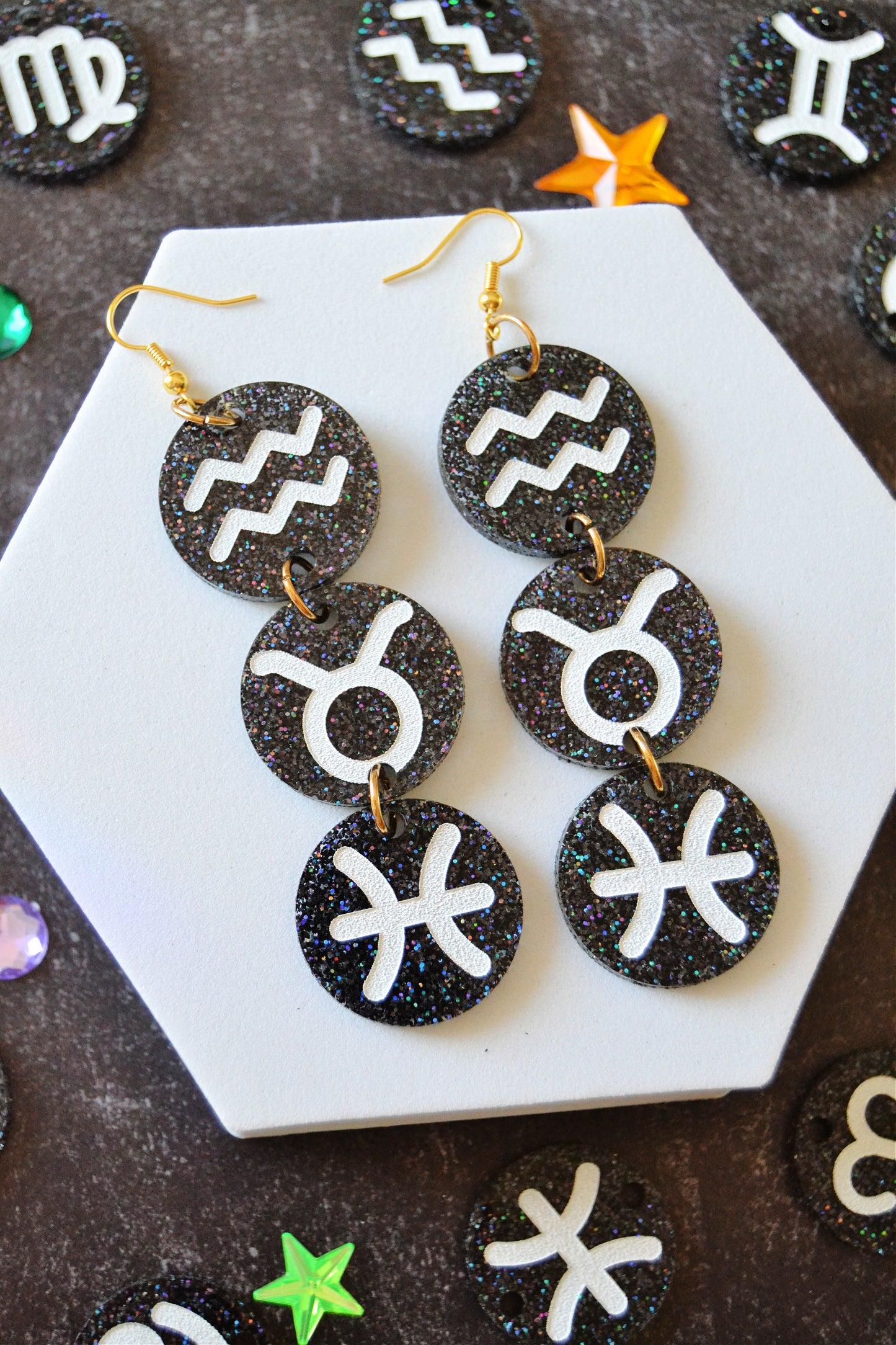 Zodiac Big Three Earrings (CUSTOM!)