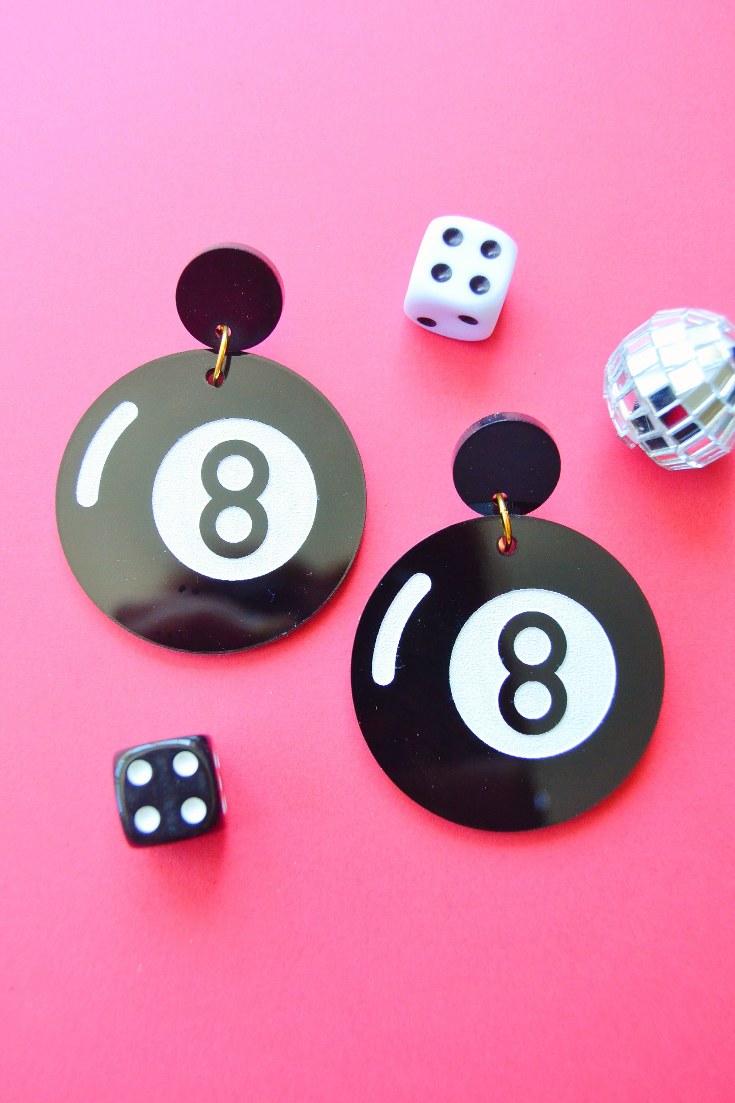 8 Ball Earrings