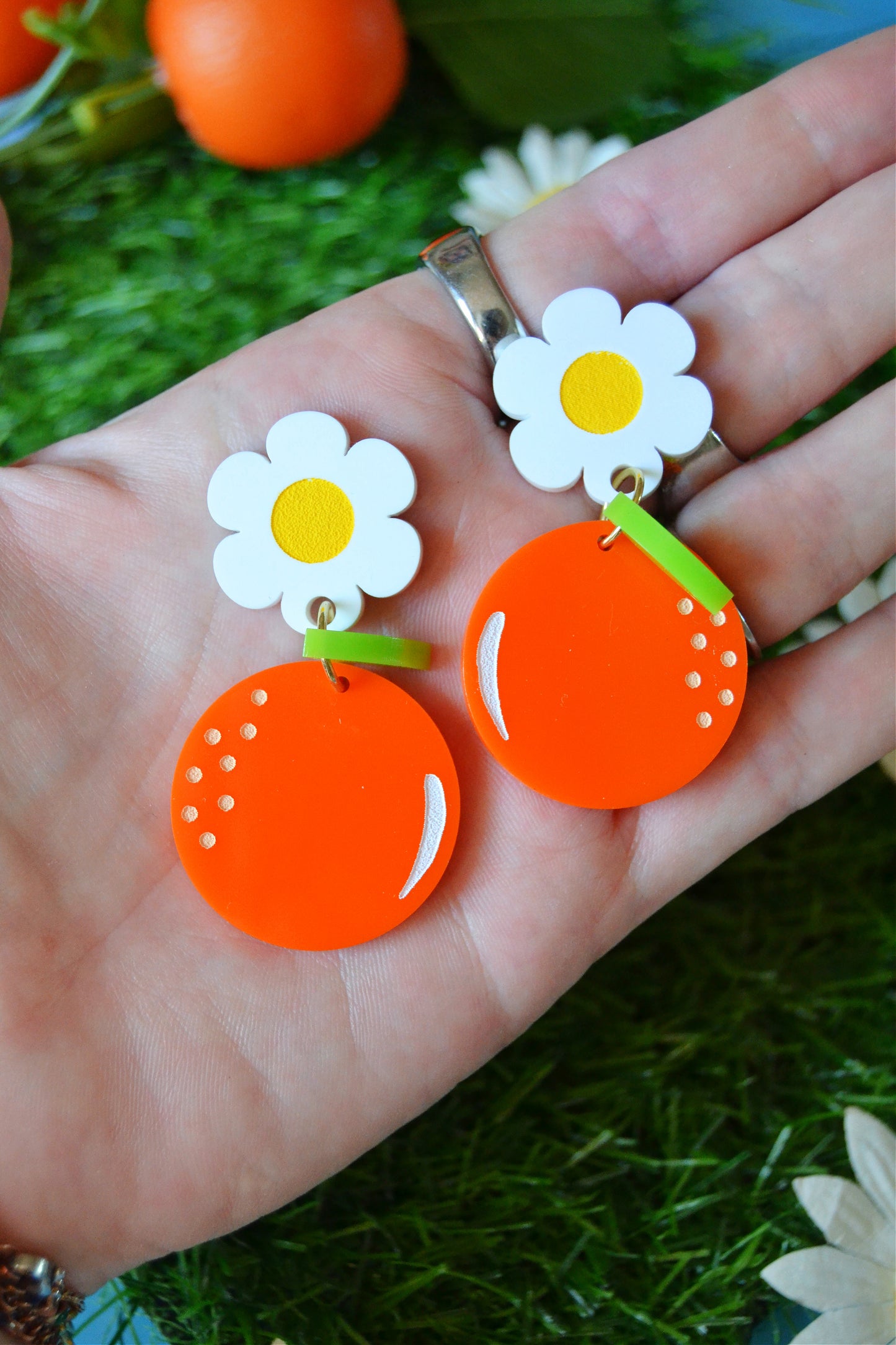 Orange Earrings