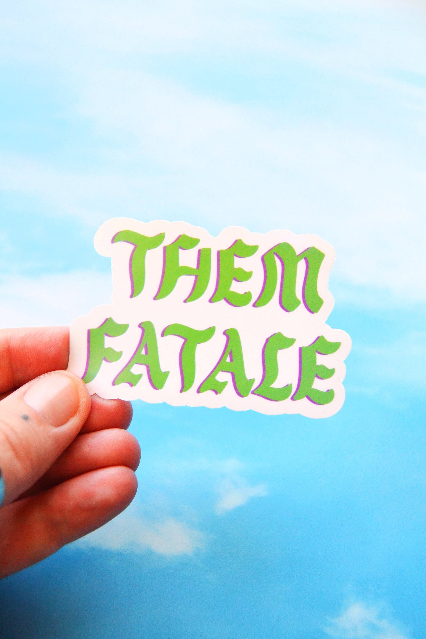 Them Fatale (Genderqueer) Holographic Vinyl Sticker