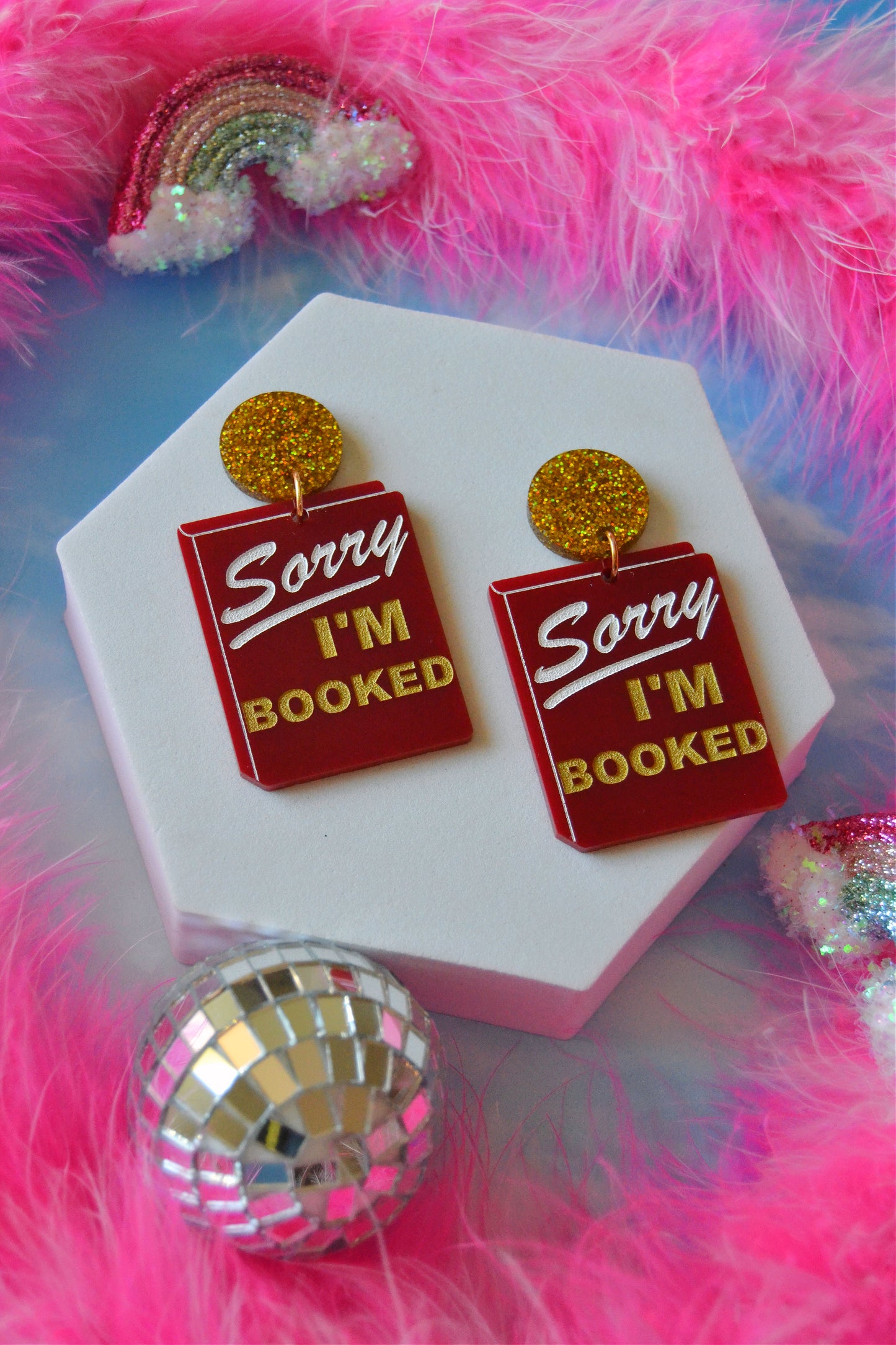 Sorry I'm Booked Earrings