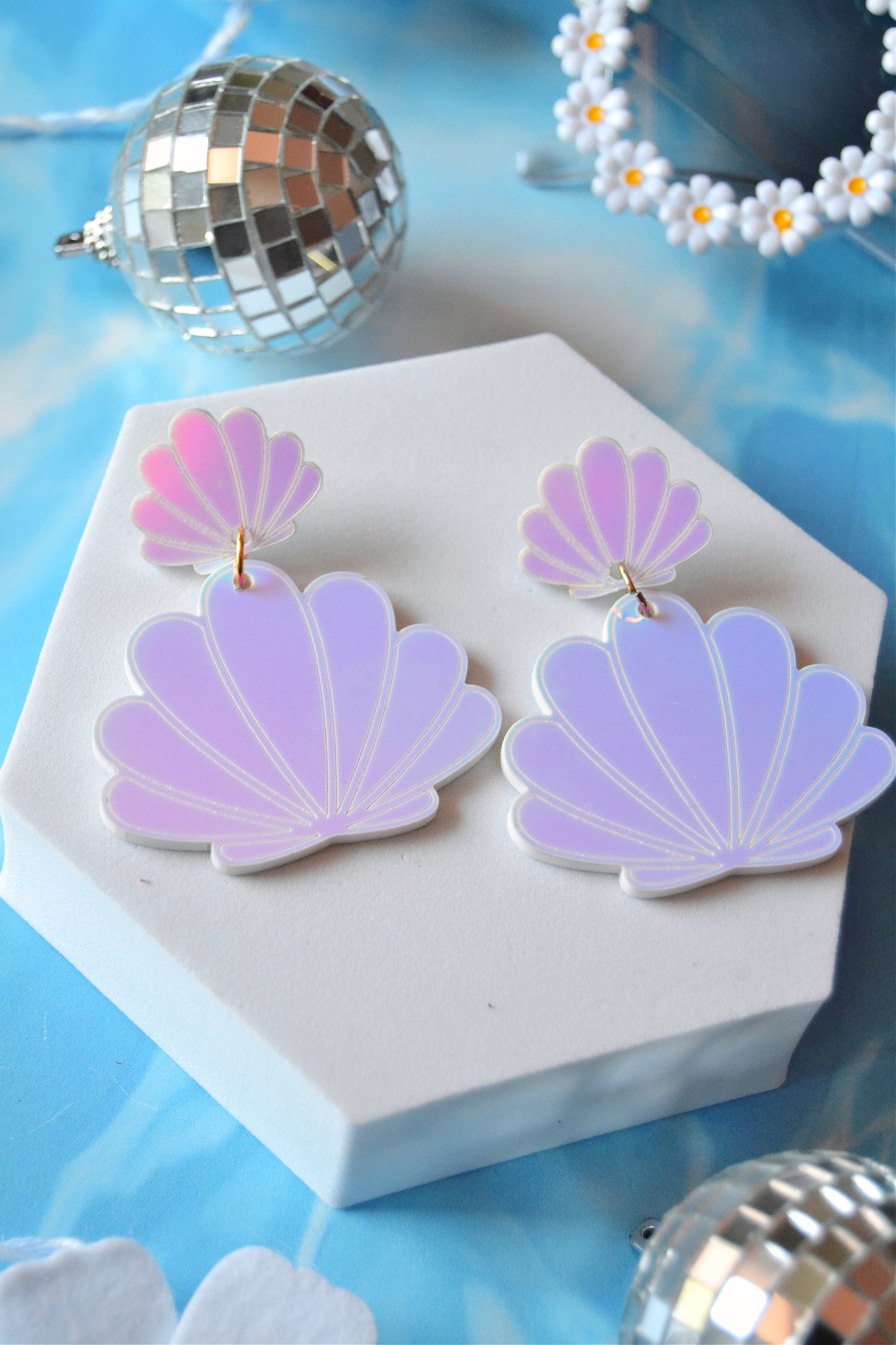 Iridescent Shell Earrings
