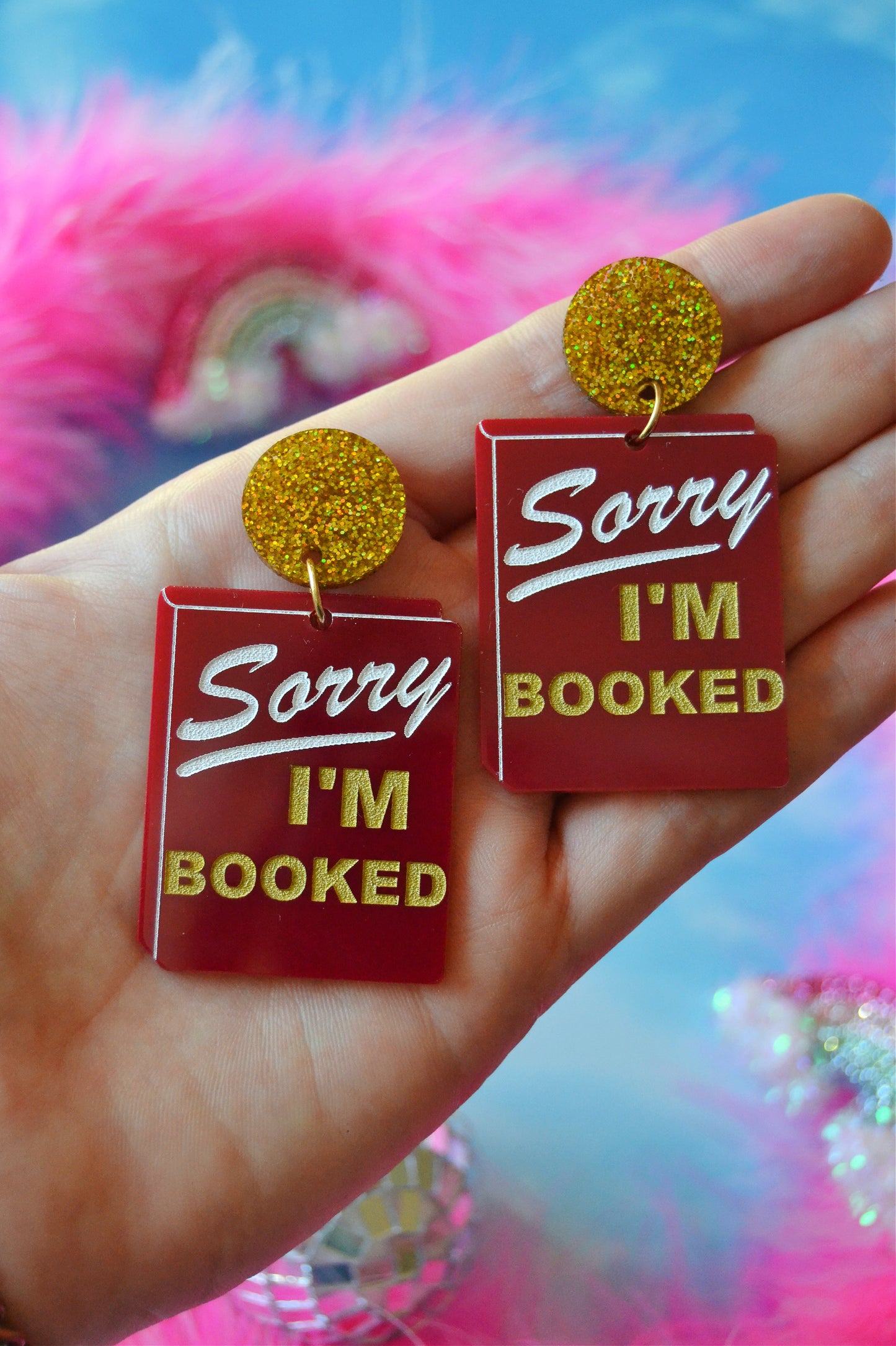 Sorry I'm Booked Earrings