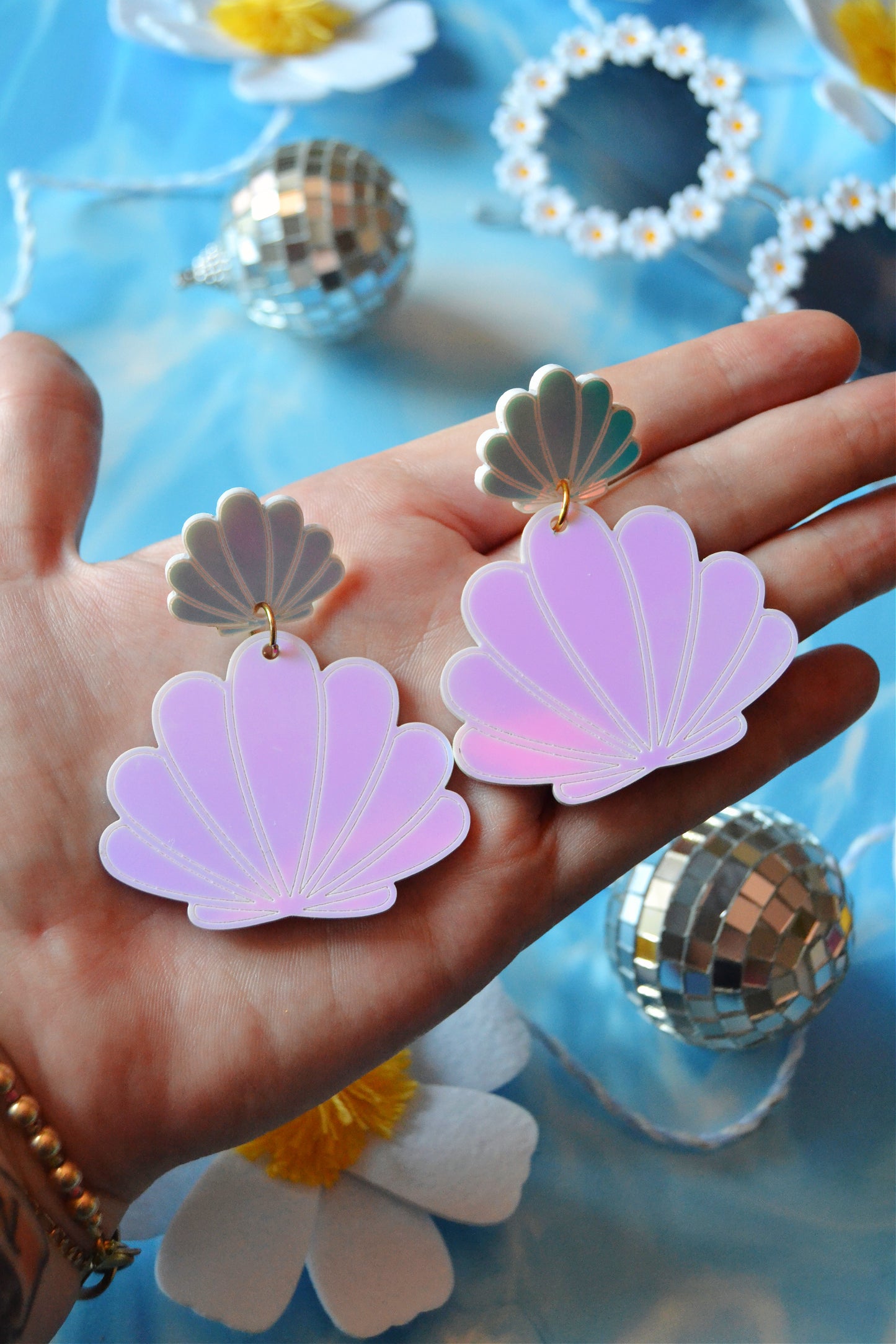 Iridescent Shell Earrings