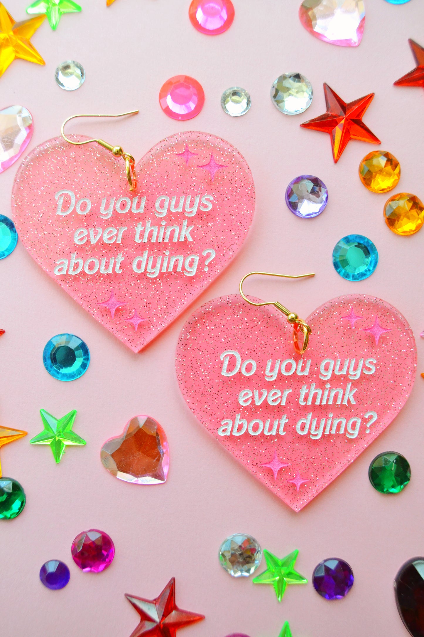 Dying Doll Holo Glitter Earrings