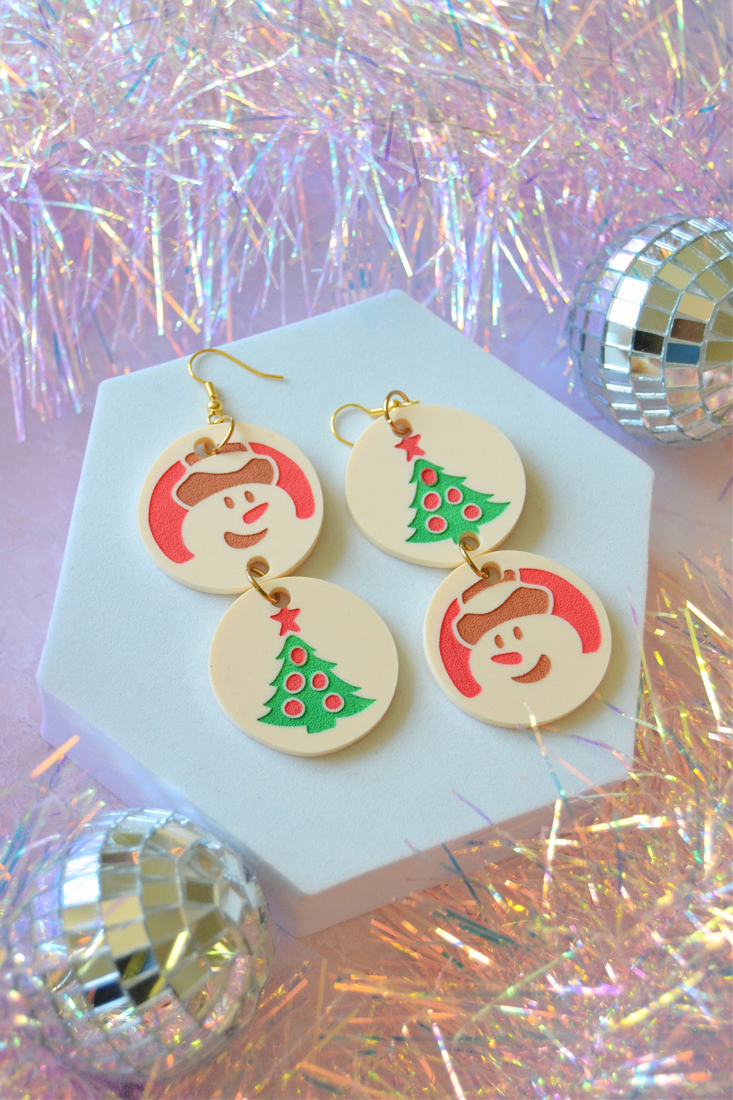 Slice n Bake Christmas Cookie Stack Earrings
