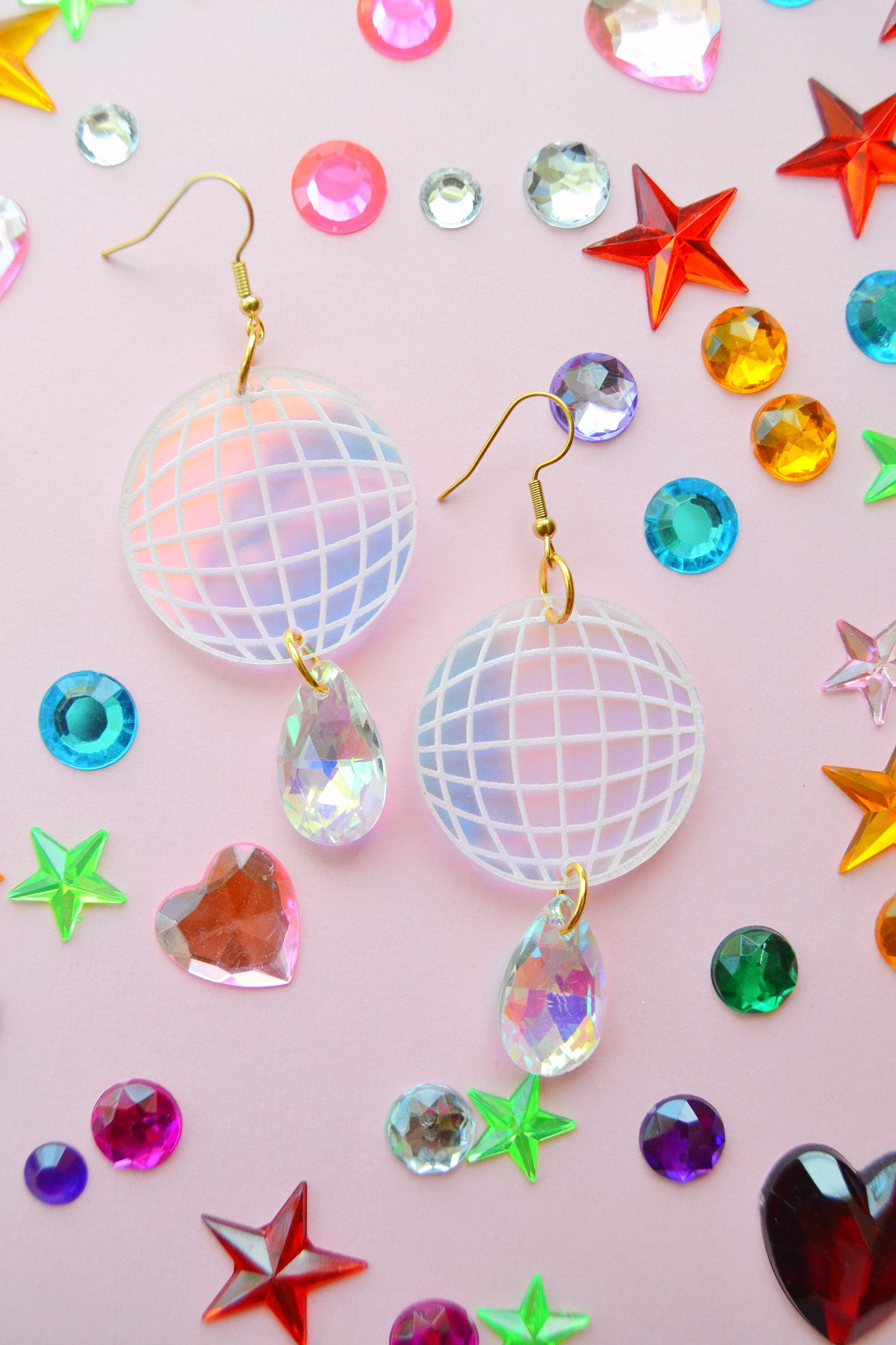 Mini Disco Ball Suncatcher Earrings