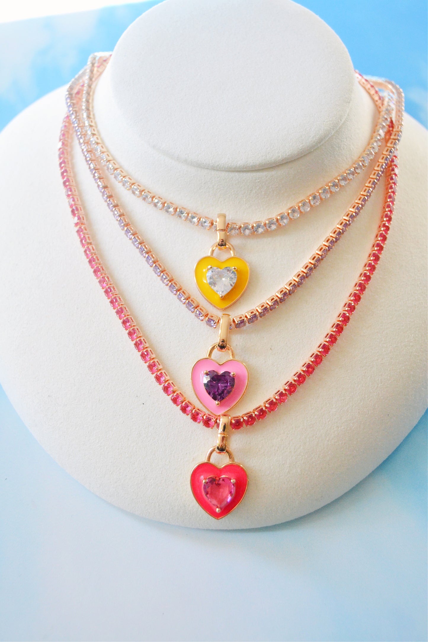 Rhinestone Heart Necklace