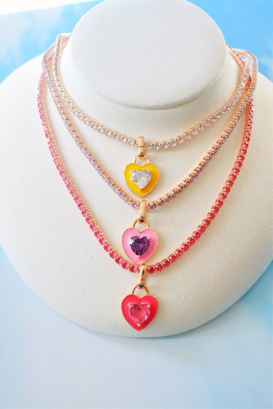 Rhinestone Heart Necklace