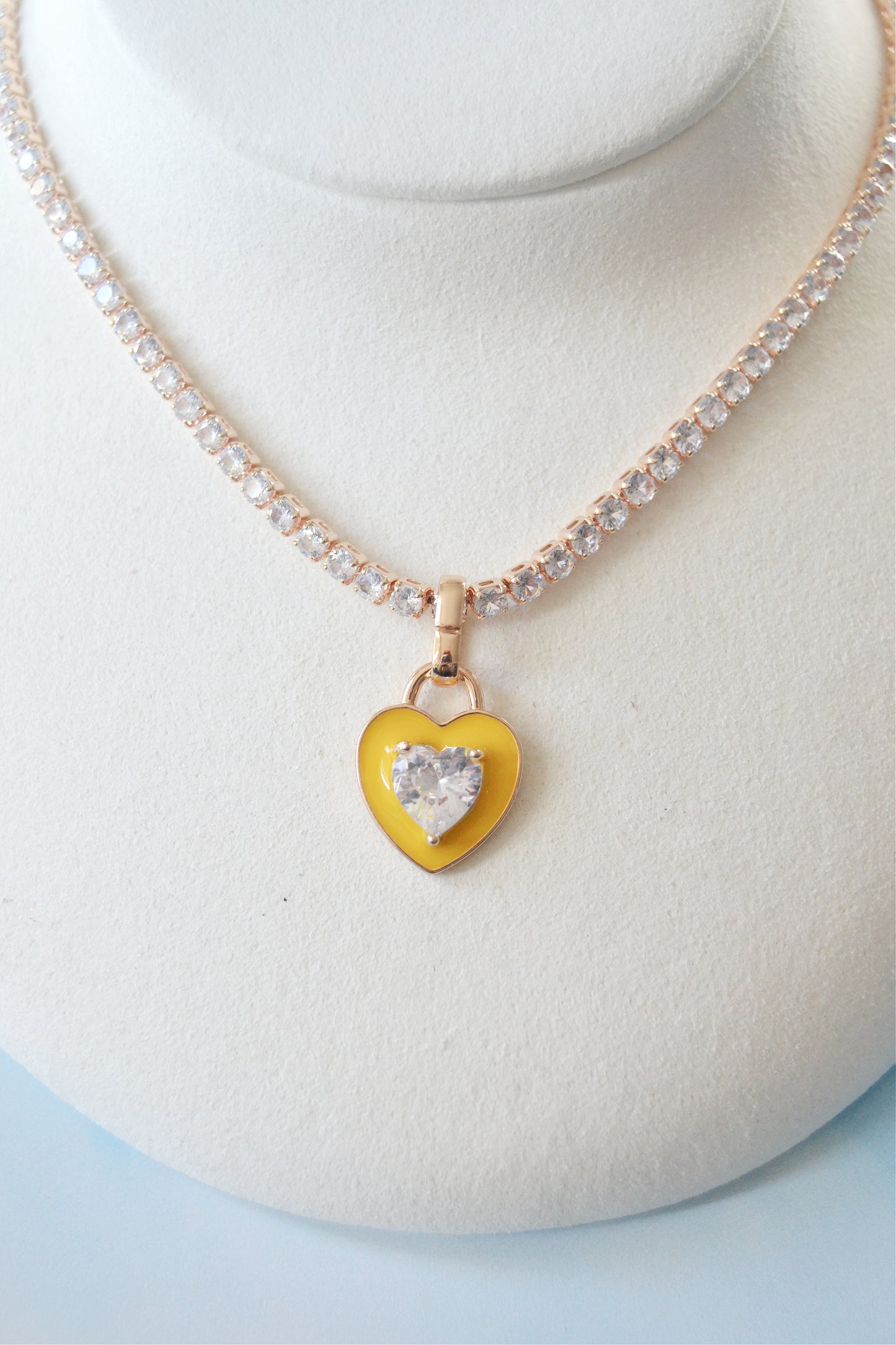 Rhinestone Heart Necklace