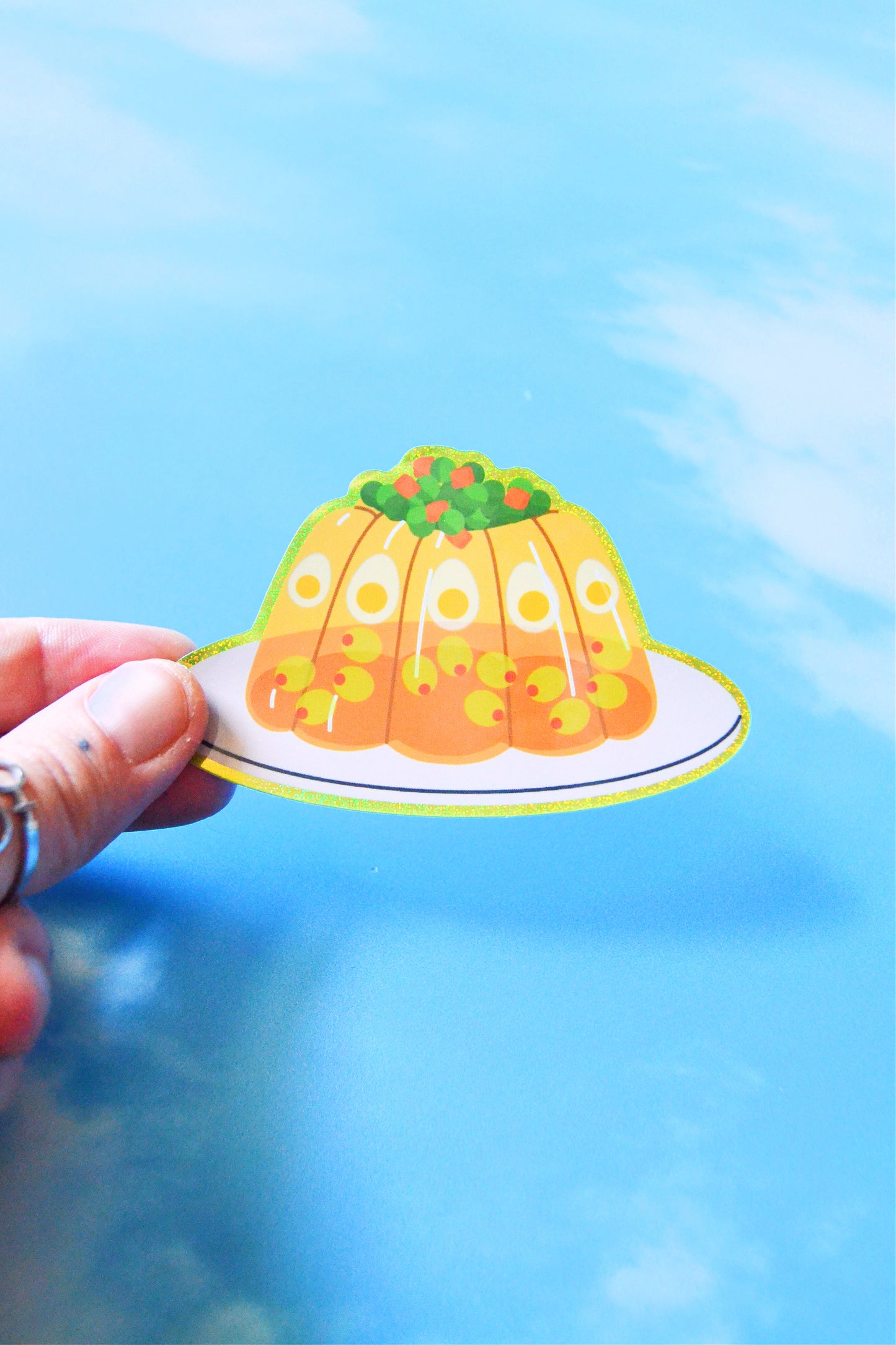 Egg & Olive Jello Aspic Sticker