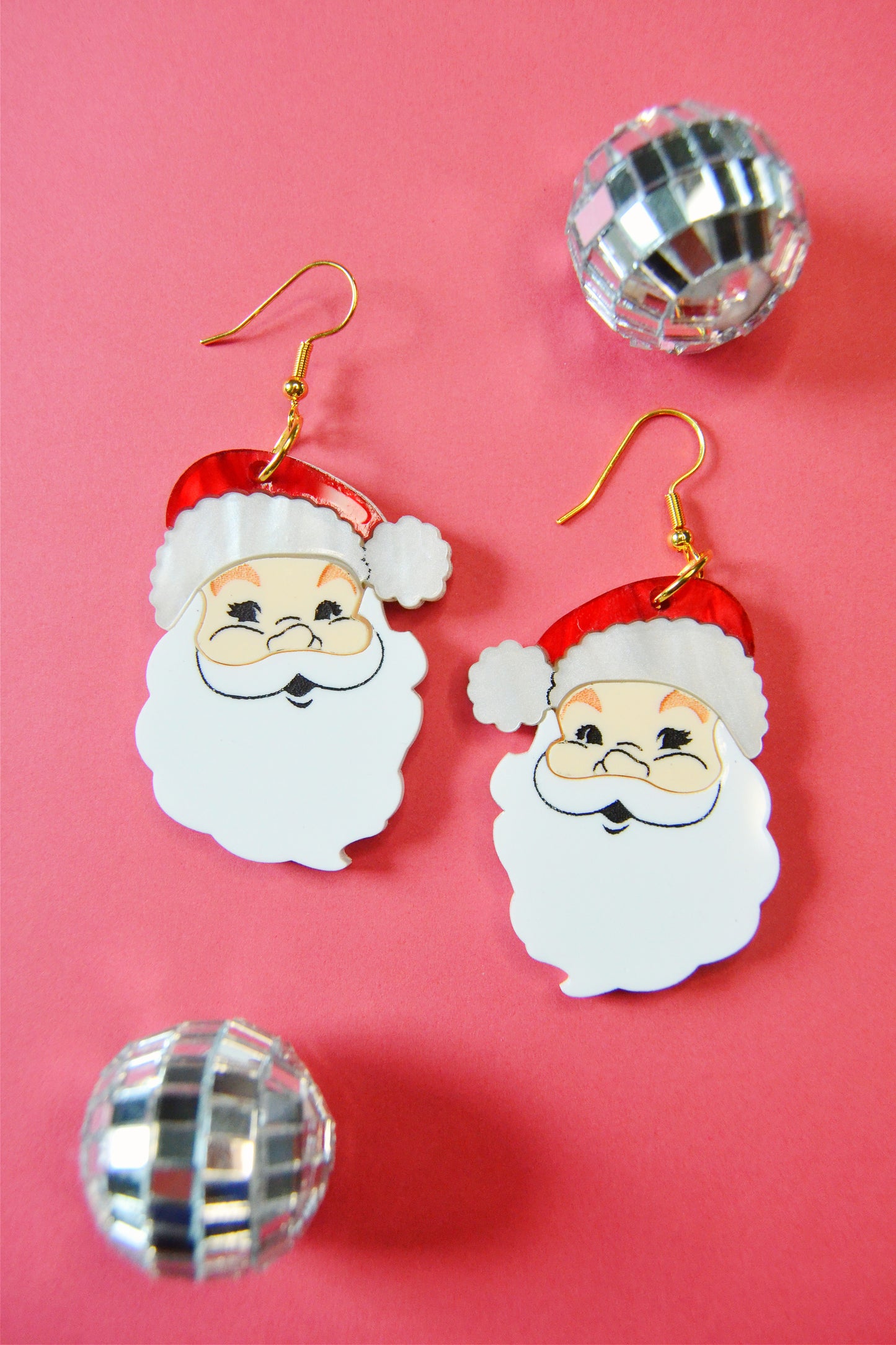 Vintage Santa Earrings
