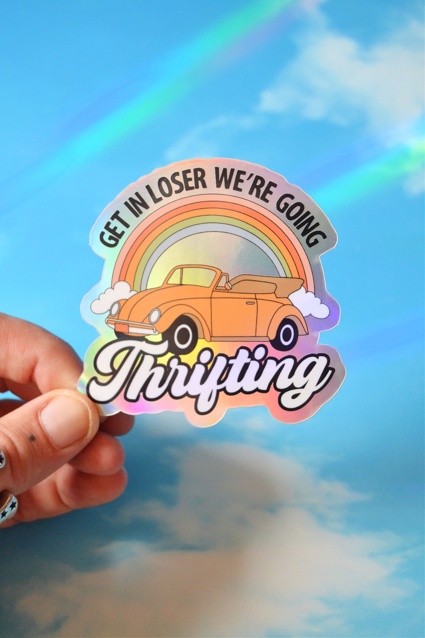 Going Thrifting Holographic Sticker