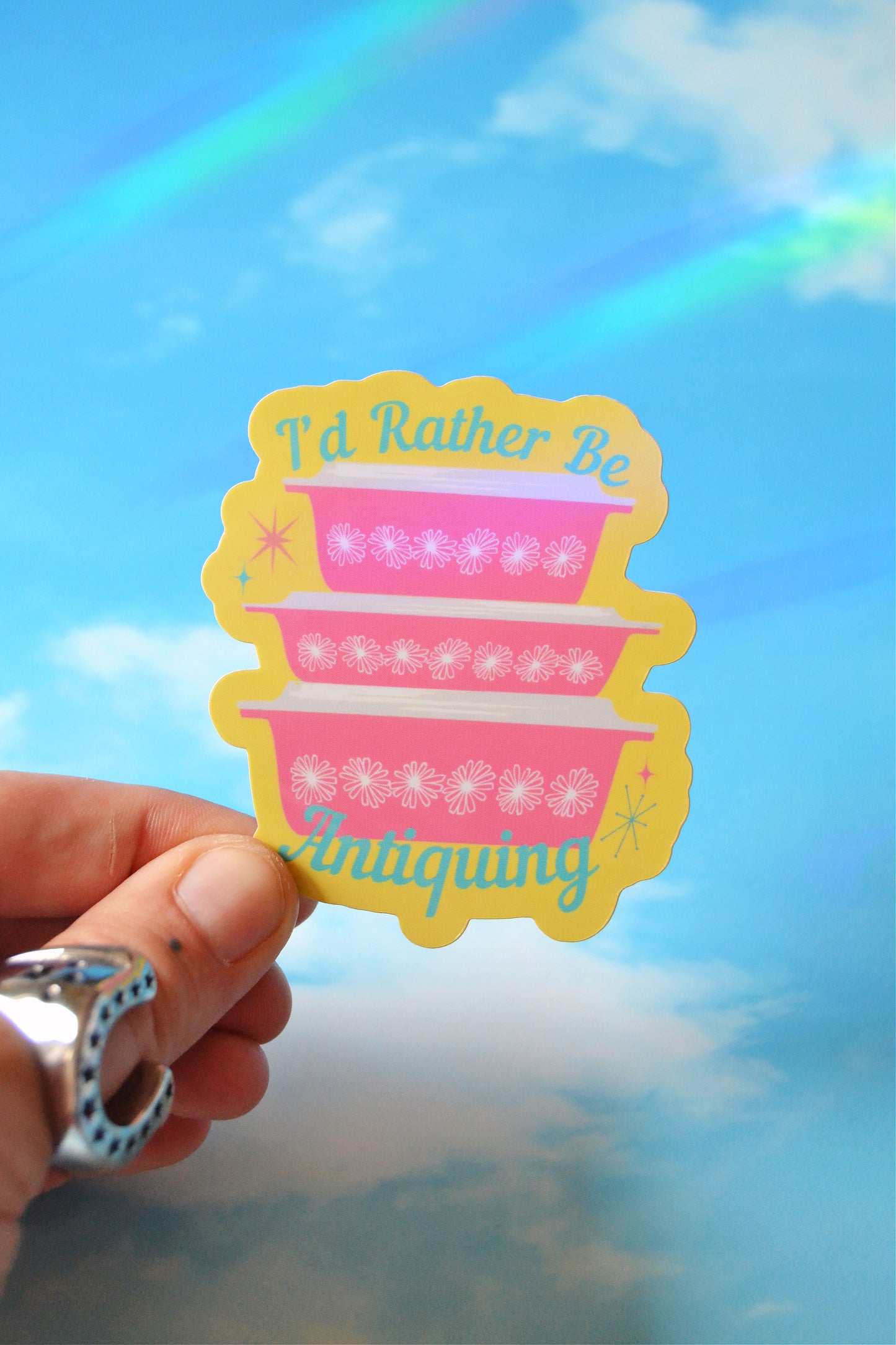 I'd Rather Be Antiquing Sticker