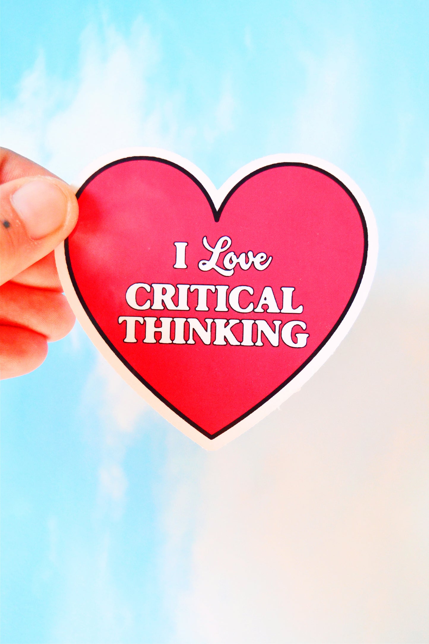 I Love Critical Thinking Vinyl Sticker