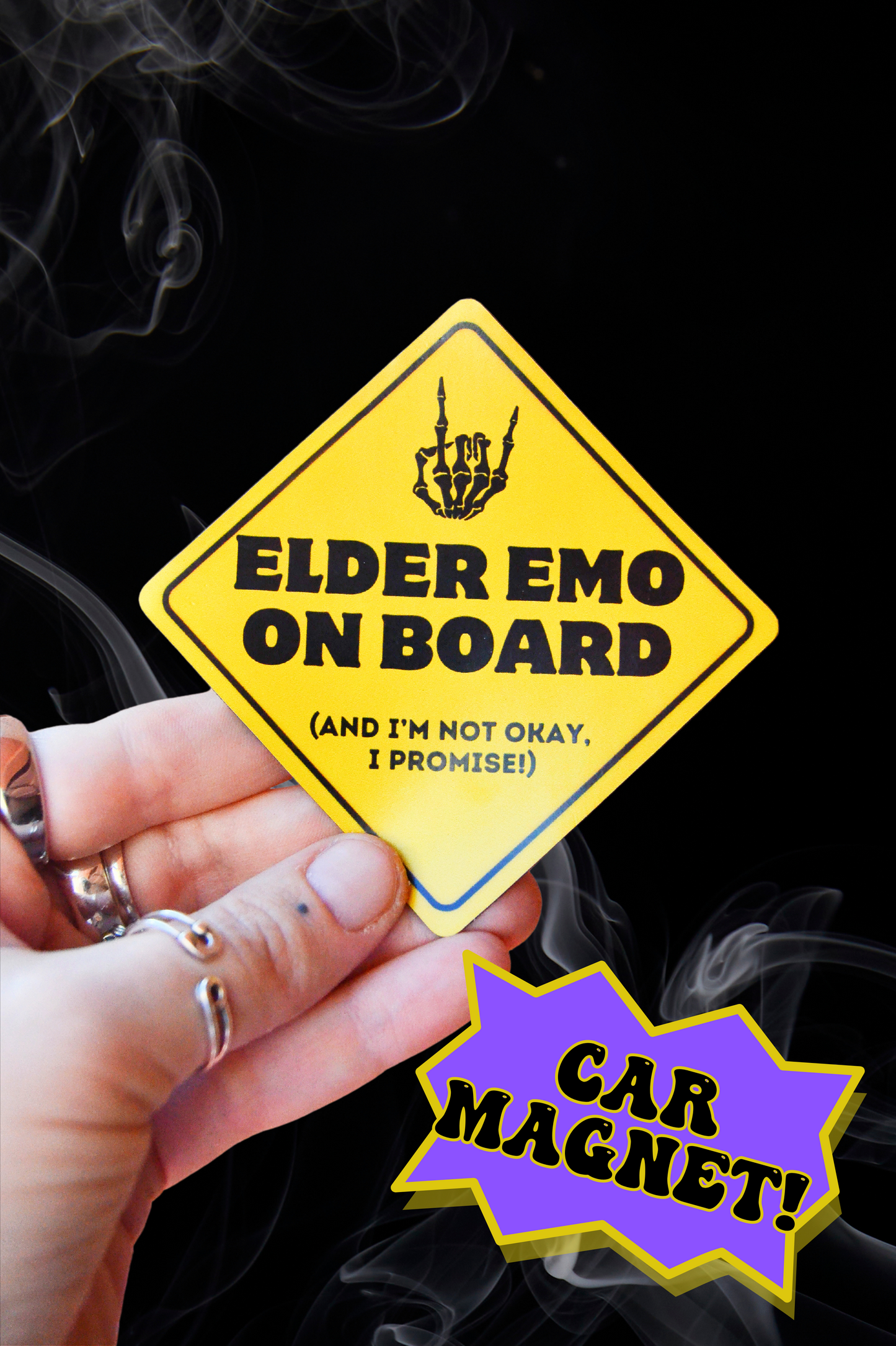 Elder Emo on Board Bumper Magnet