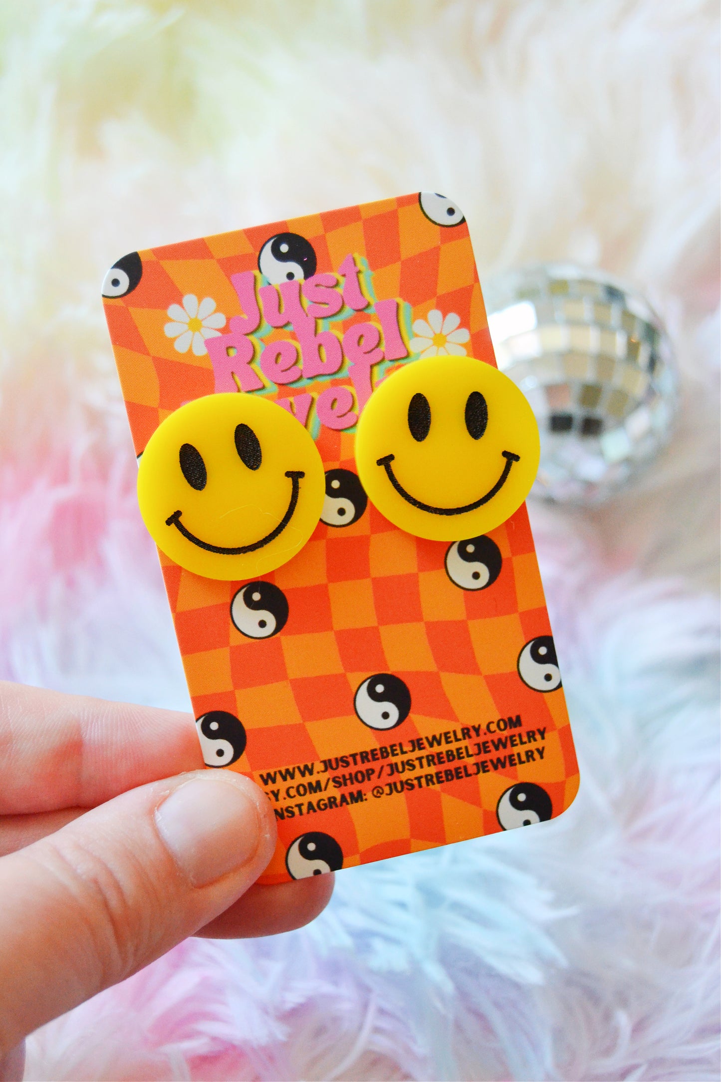 Smiley Stud Earrings