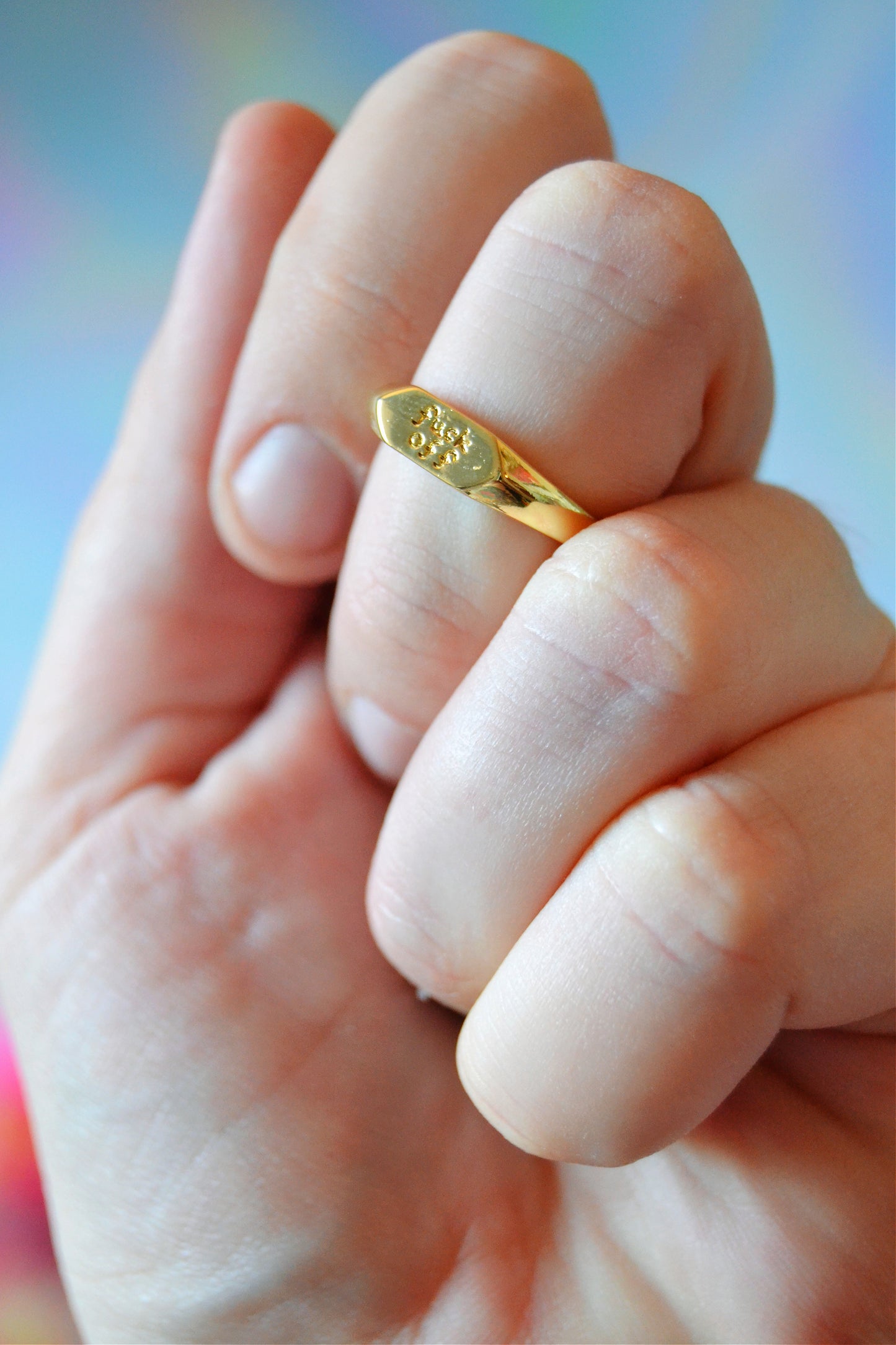 Fuck Off Signet Trendy Ring