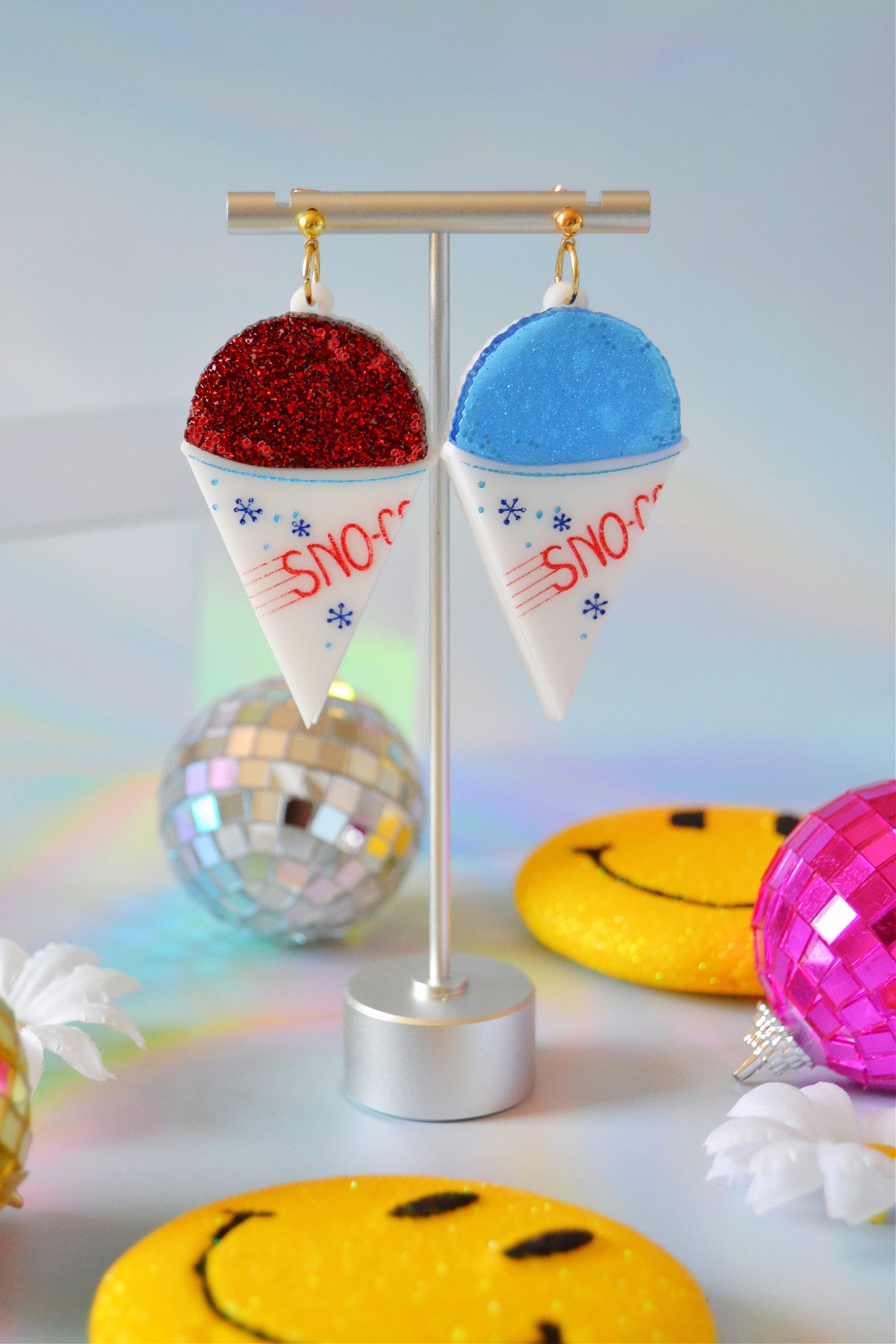 Mismatched Snow Cone Earrings