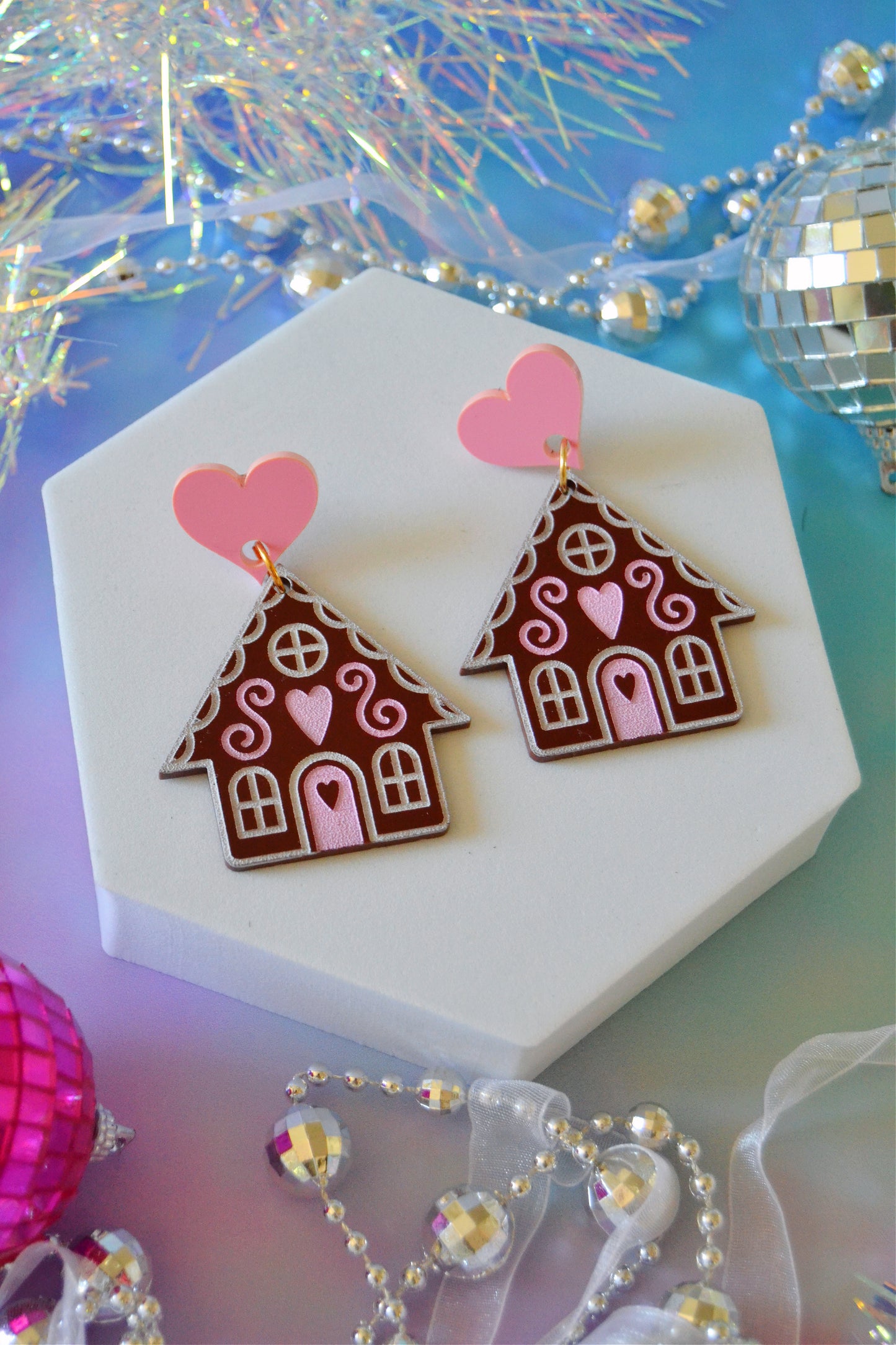 Gingerbread House Earrings