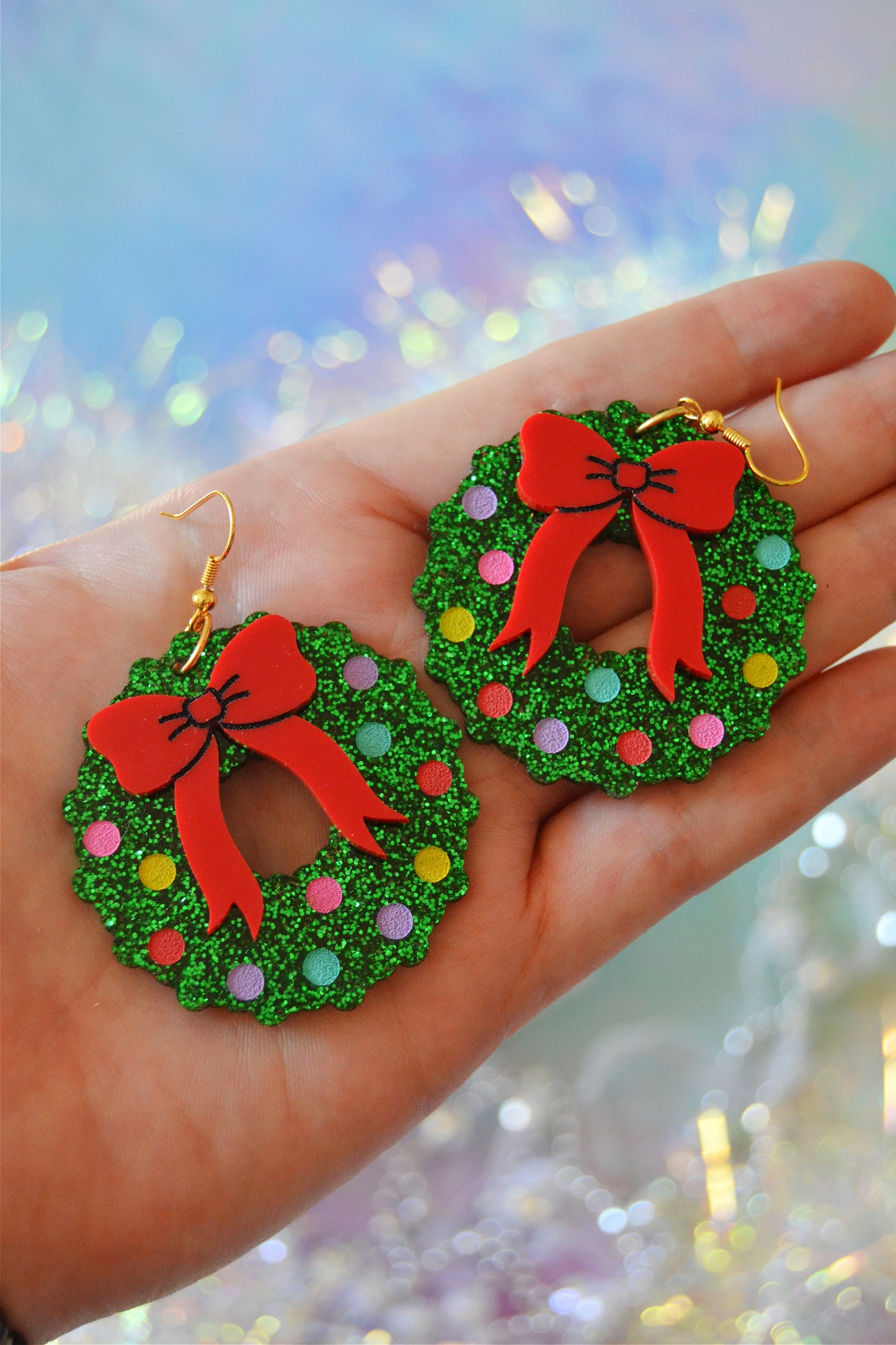 Christmas Wreath Earrings