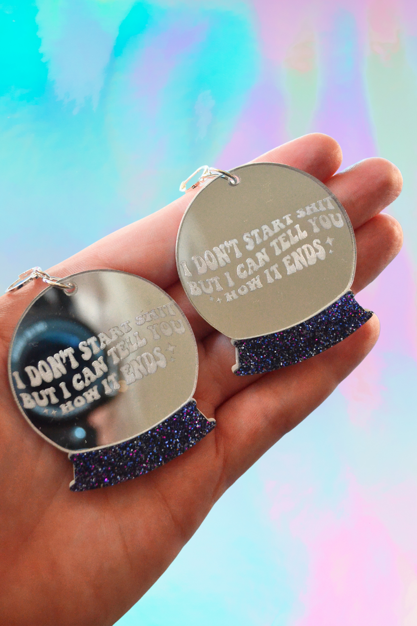 Vigilante Crystal Ball Earrings