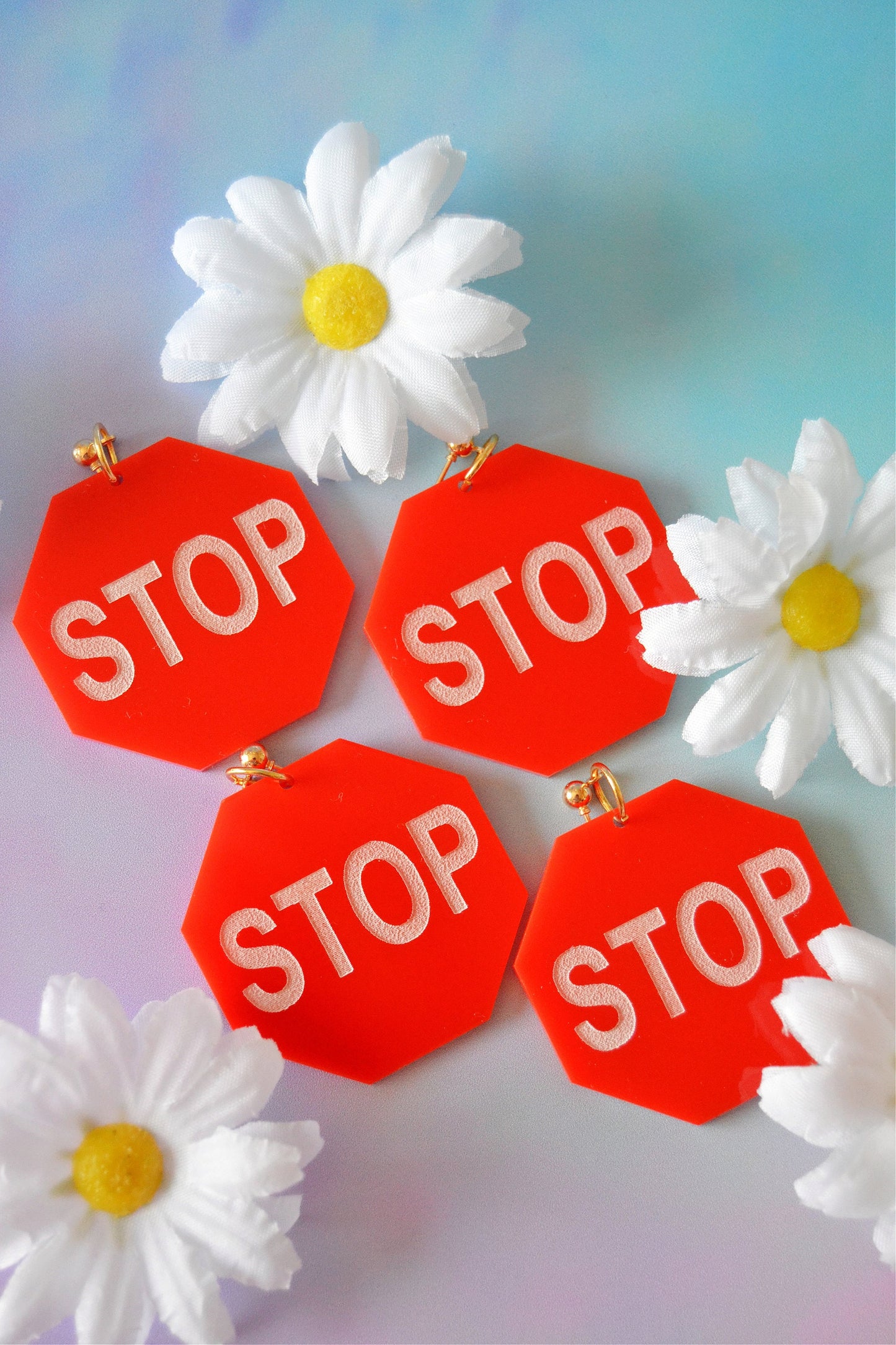 Stop Sign Earrings