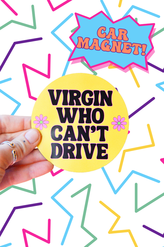Virgin Who Can't Drive Bumper Magnet