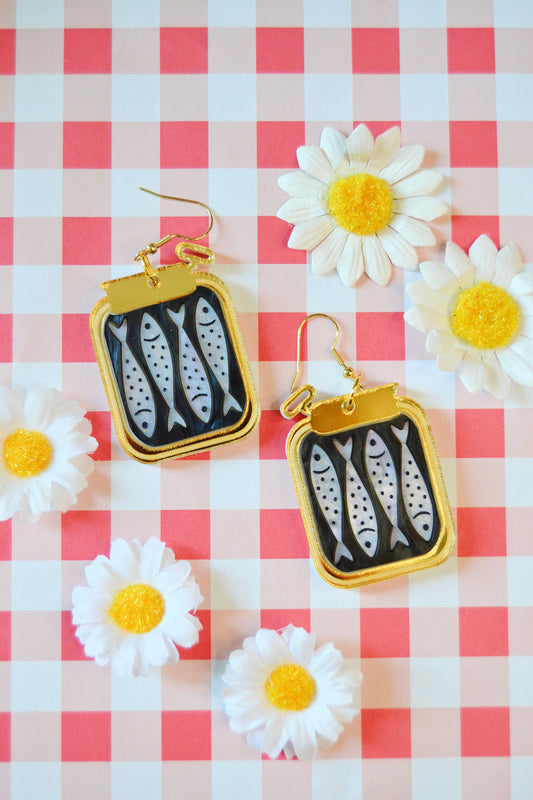Sardine Tin Earrings