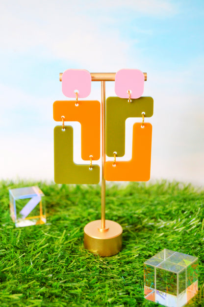 Zig Zag Earrings in Retro