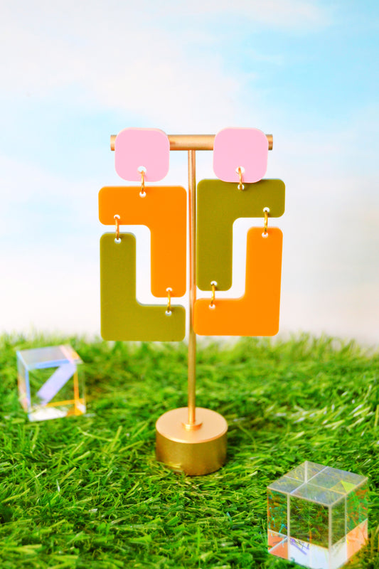 Zig Zag Earrings in Retro