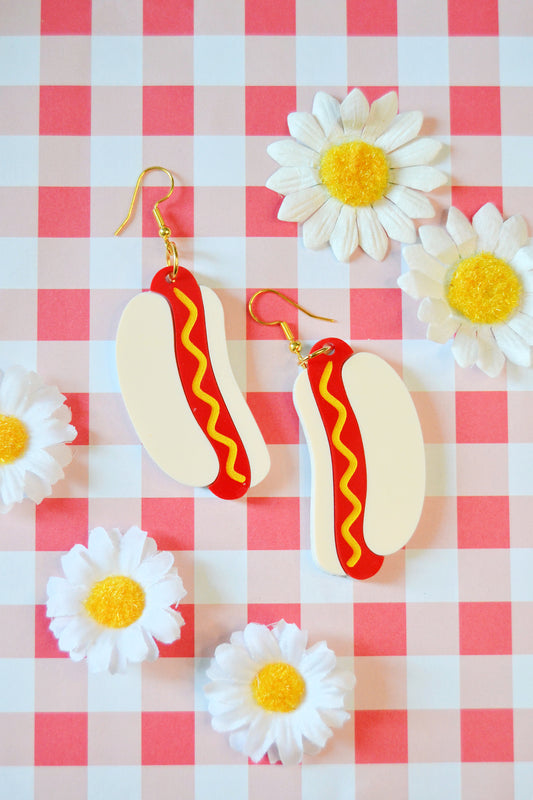 Hot Dog Earrings