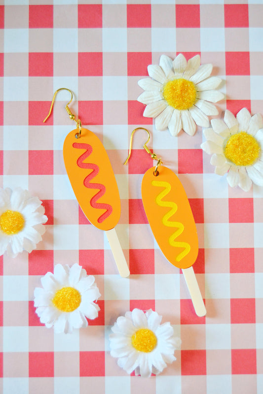 Corndog Earrings