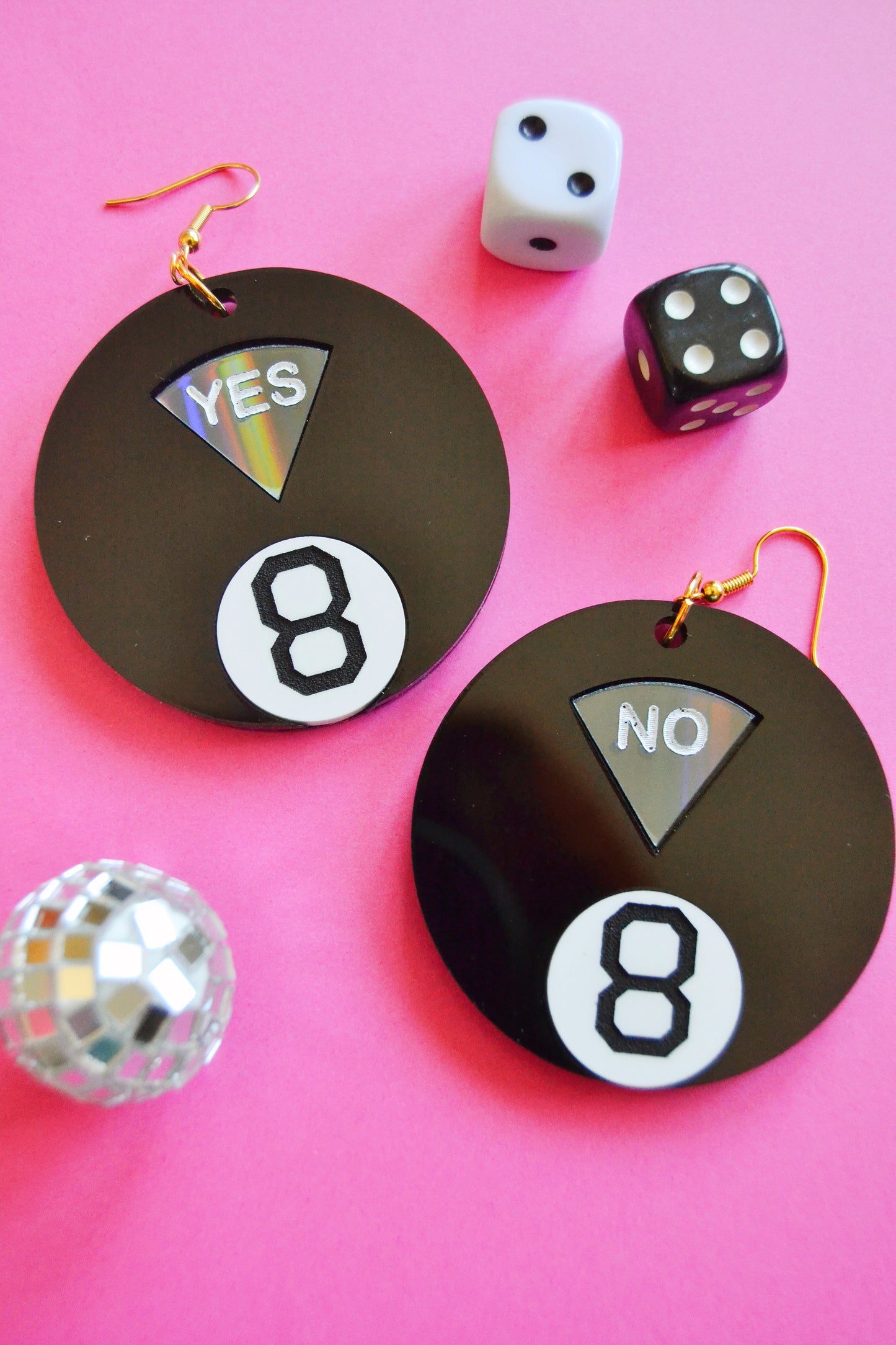 Magic 8 Ball Earrings