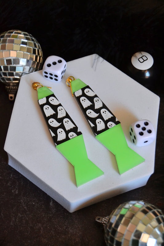 Ghost Lava Lamp Earrings