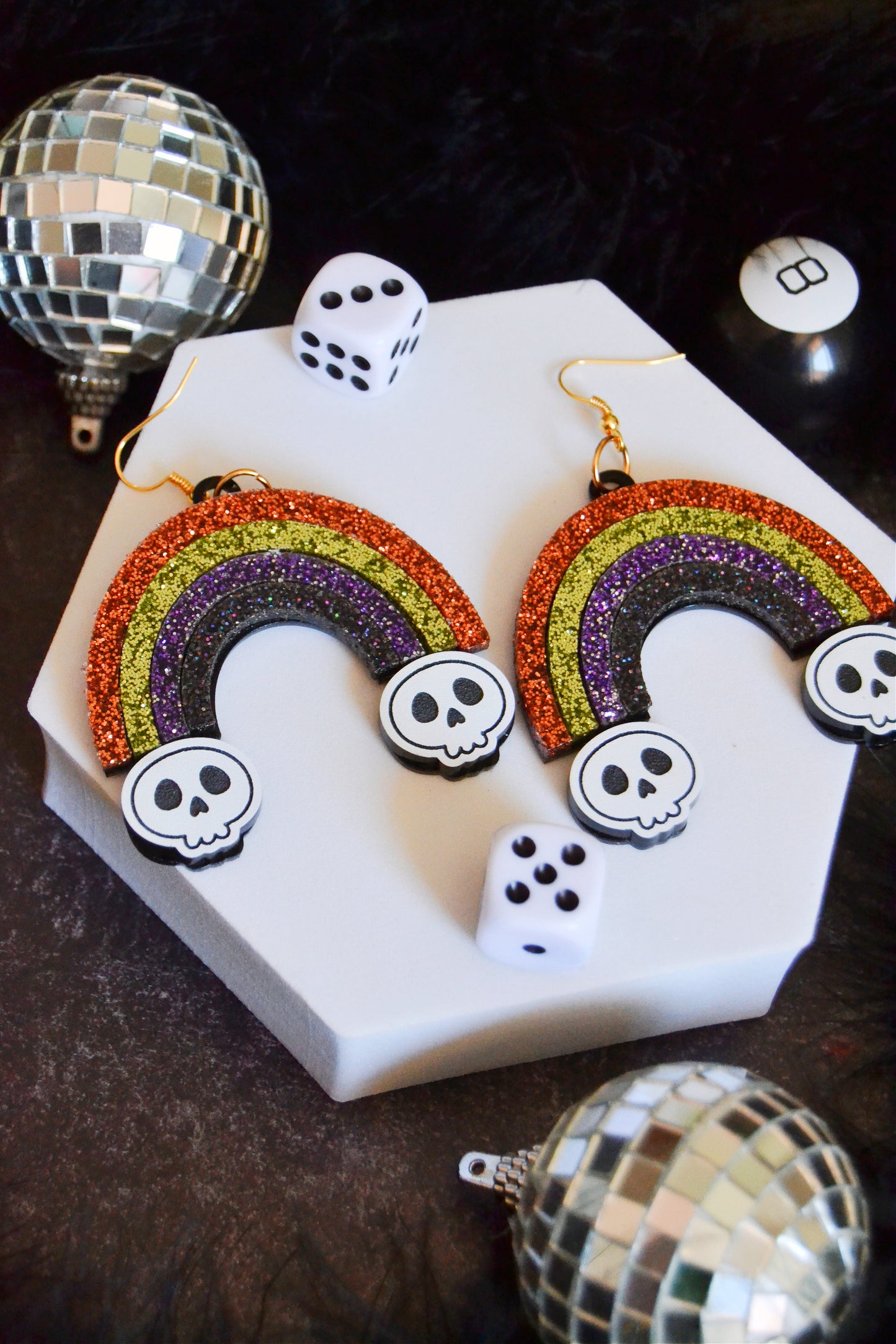 Goth Rainbow Earrings