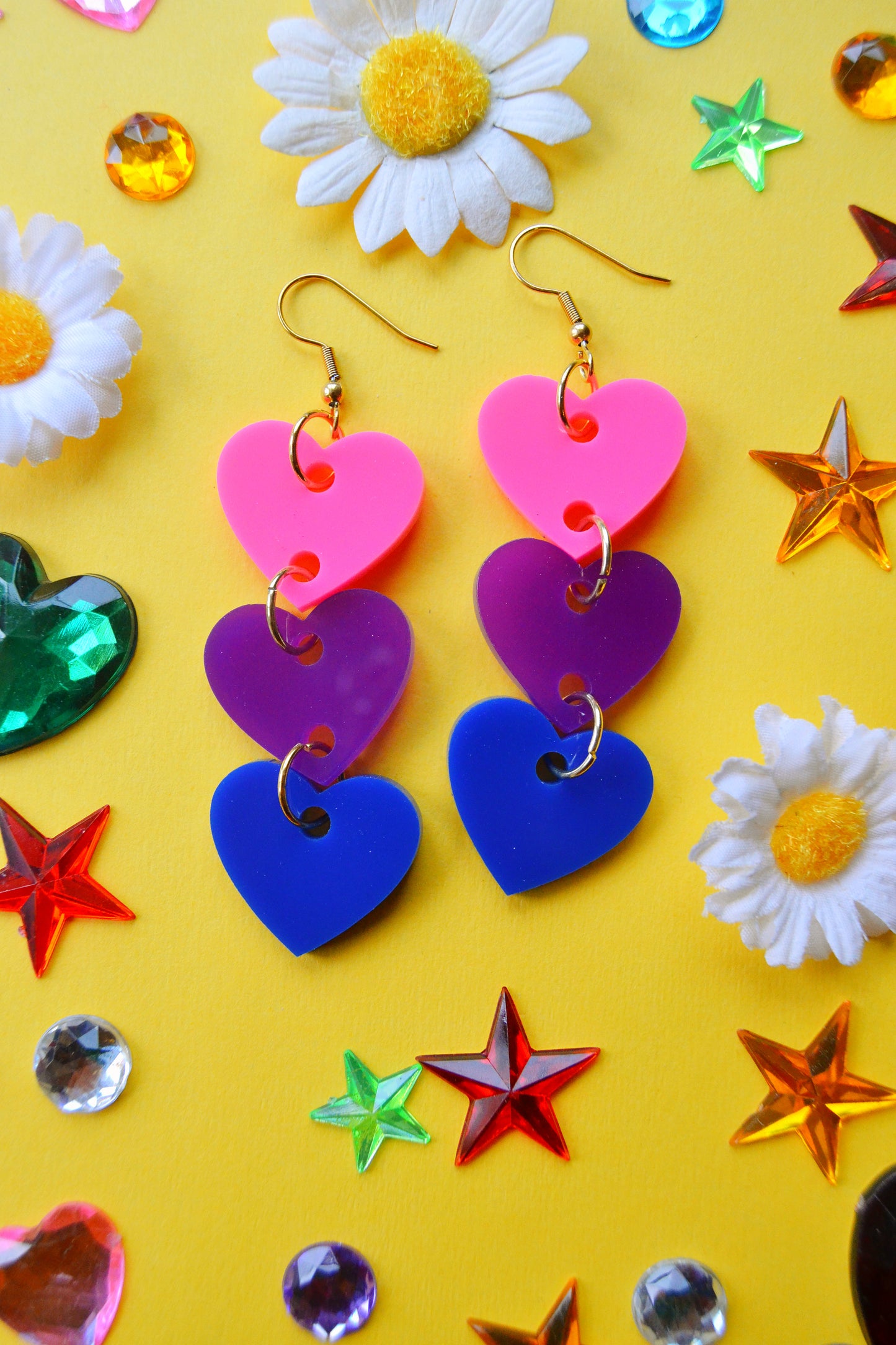 Bisexual Hearts Earrings