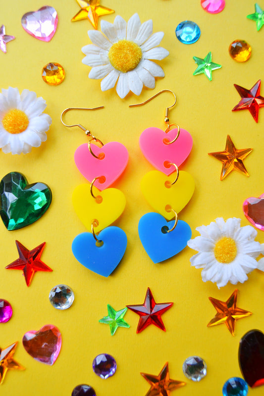 Pansexual Hearts Earrings
